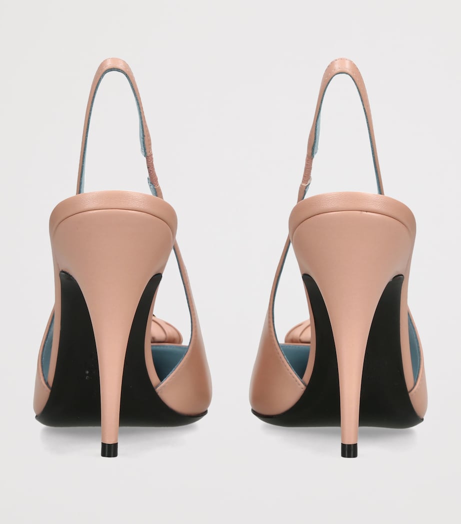 Valentino Garavani Leather Coeur Royal Slingback Pumps 100 Pink Image 2