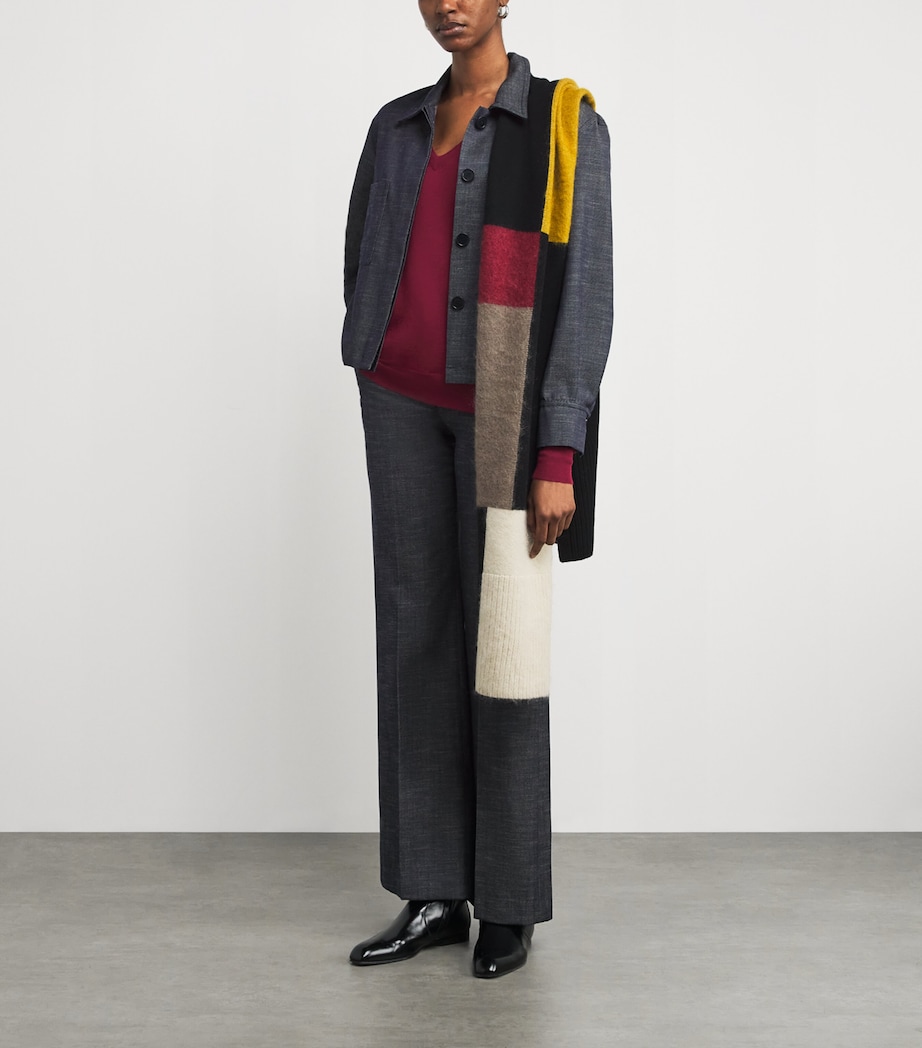 Cashmere Cashair V-Neck Sweater RUBY Image 2