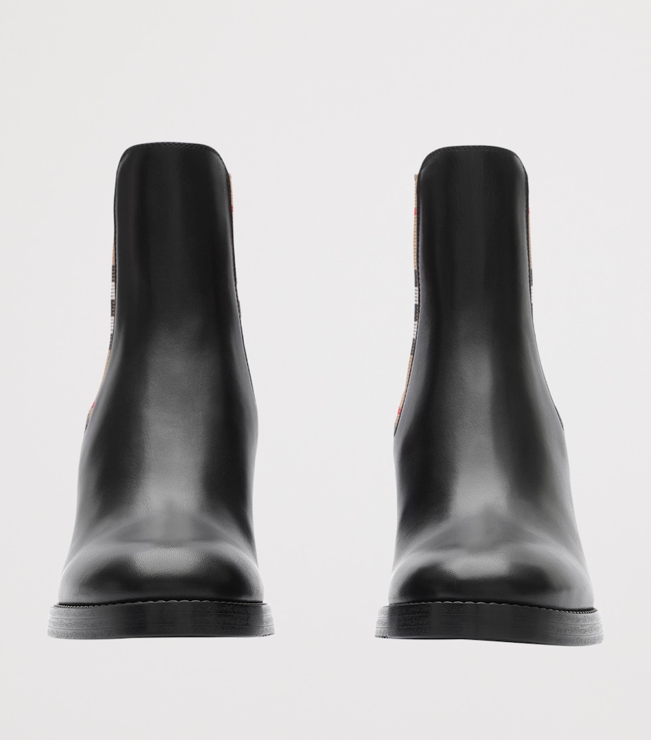 Burberry Leather Hampstead Heeled Boots 70 Black Image 2