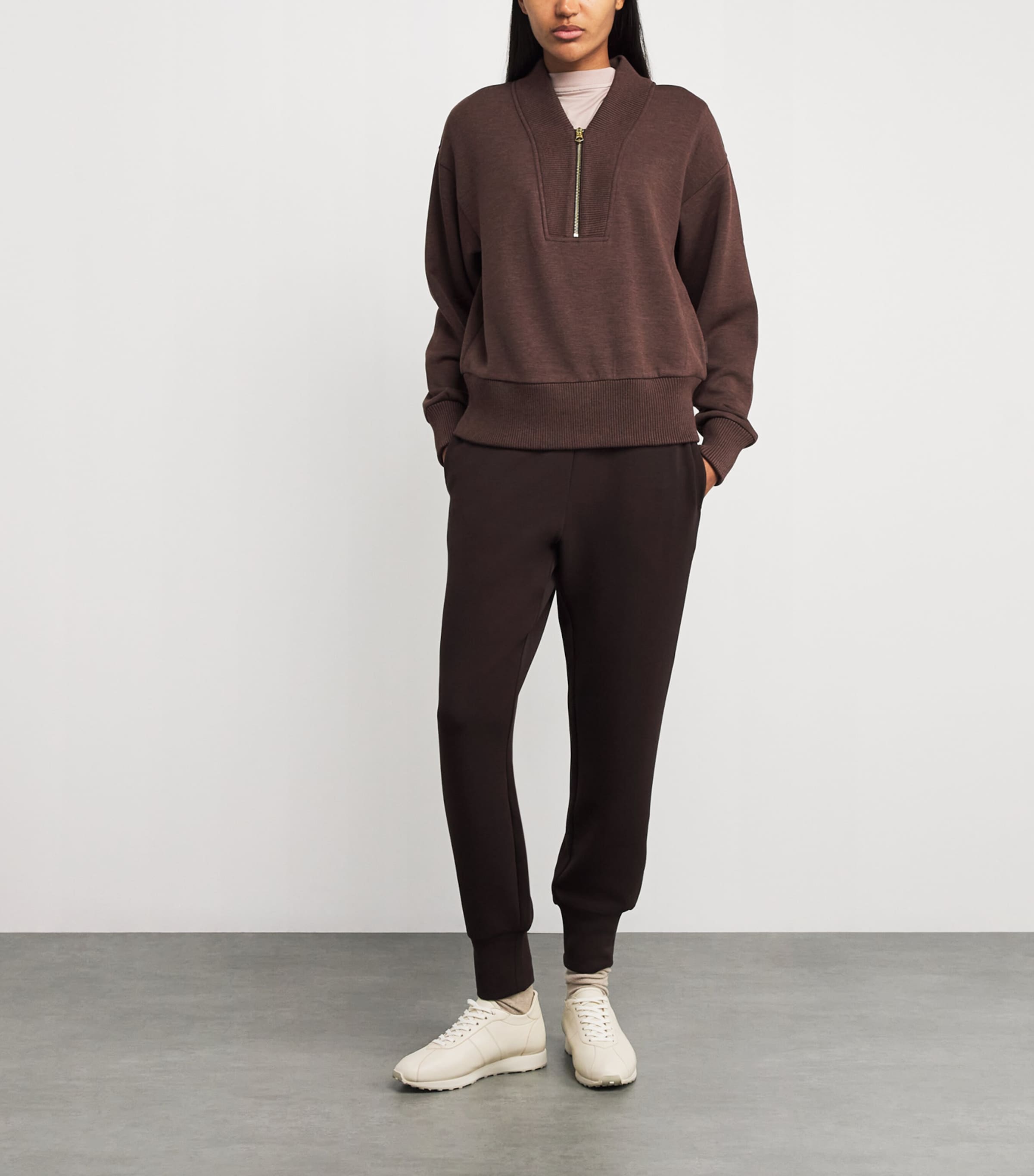 Sally Half-Zip Sweatshirt COFFEE BEAN MARL Image 2
