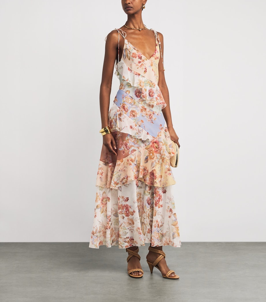 Cotton-Silk Floral Awaken Maxi Dress SPLICED PRINTSPLPR Image 2