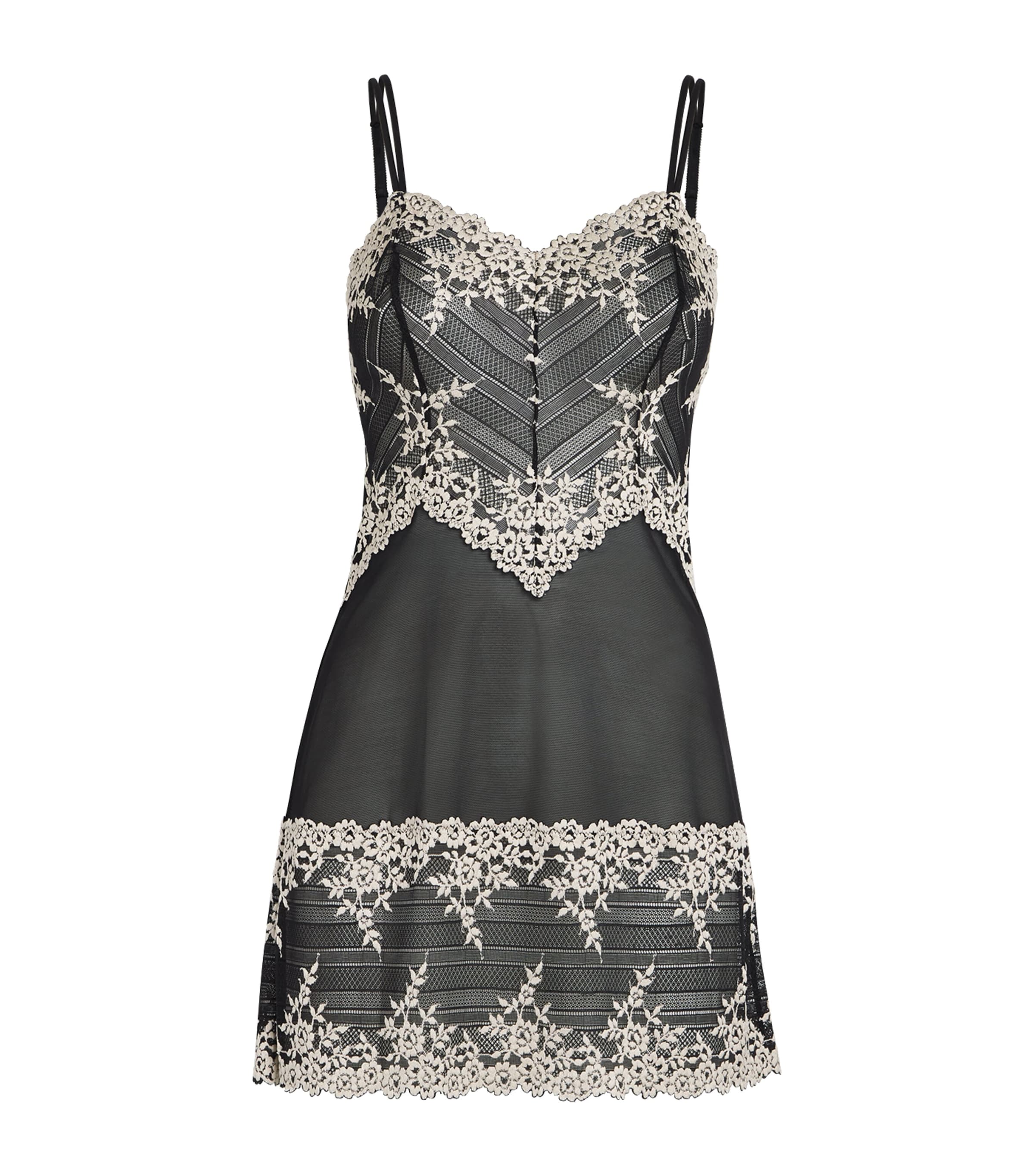 Wacoal Womens Black Embrace Lace Stretch-lace Chemise In Black