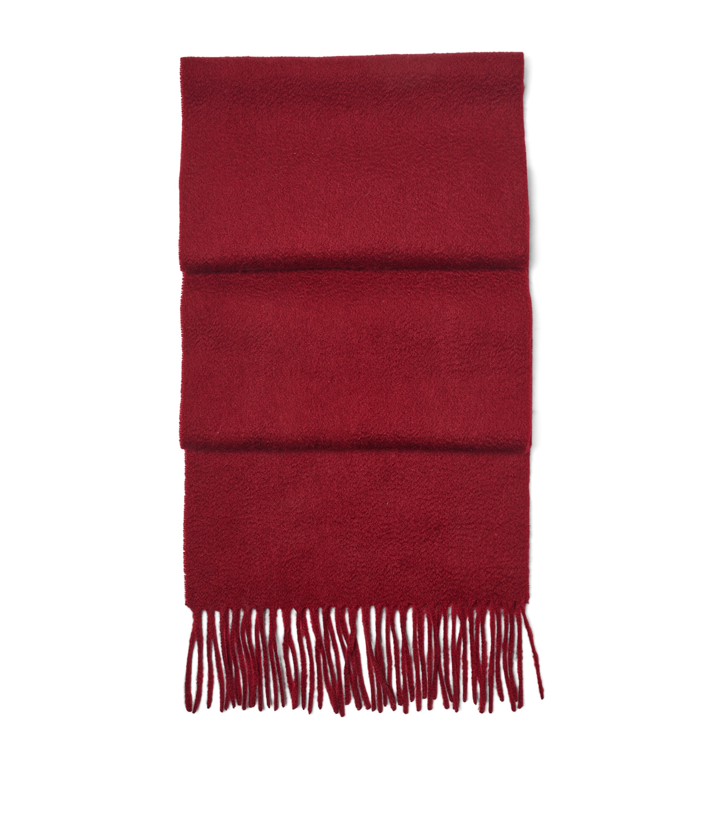 Aspinal Of London Womens Cardinalred Tasseled-edge Cashmere Scarf In Red