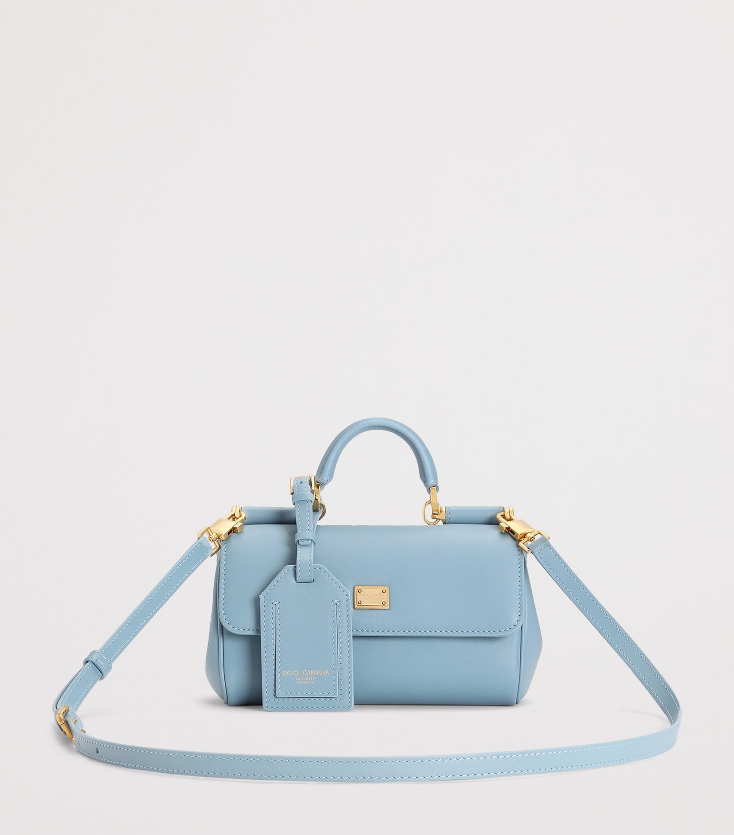 Dolce&Gabbana Plongé Calfskin My Sicily Top-Handle Bag Light Blu Image 3