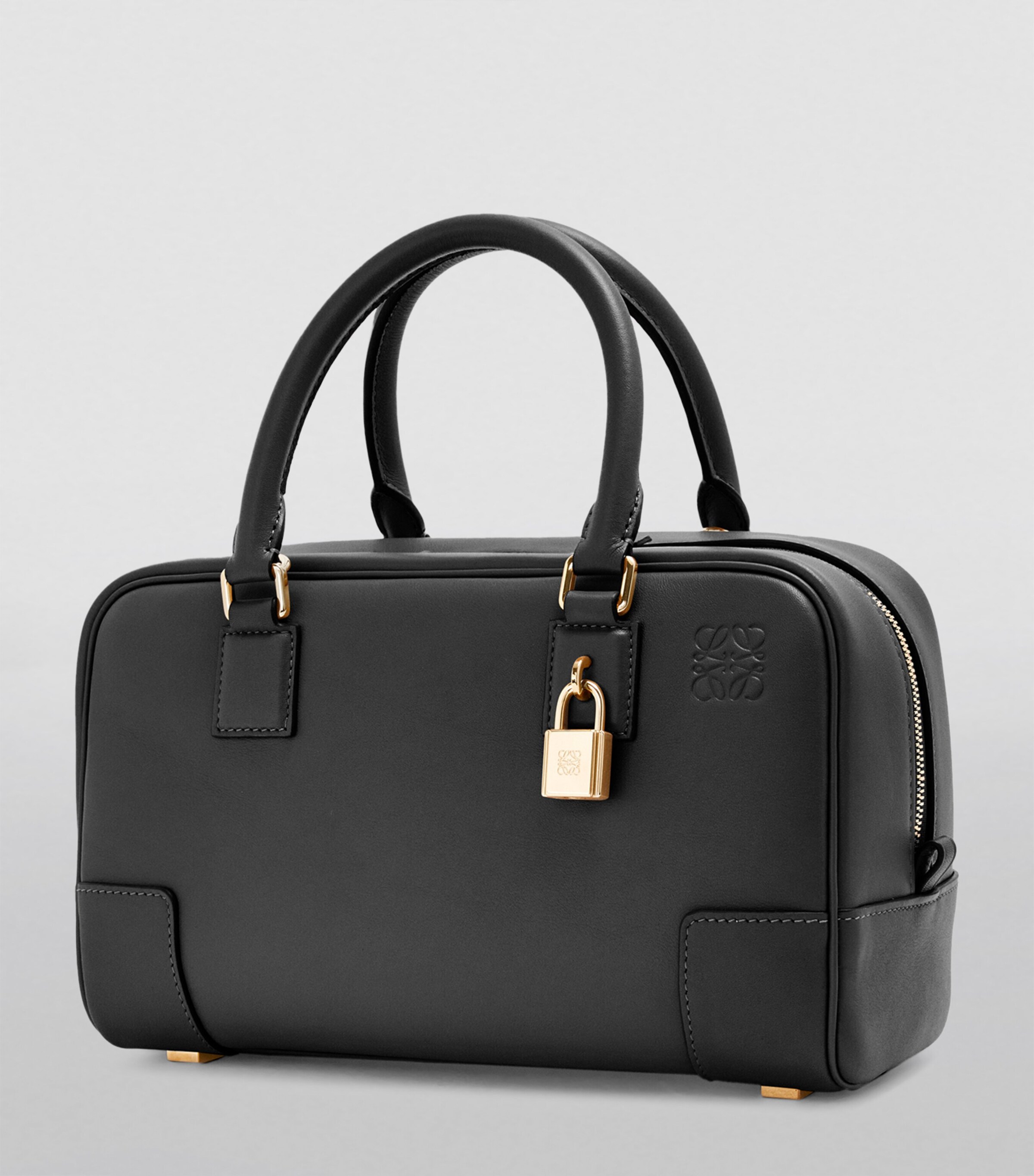 LOEWE Leather Amazona 32 Top-Handle Bag Black Image 6