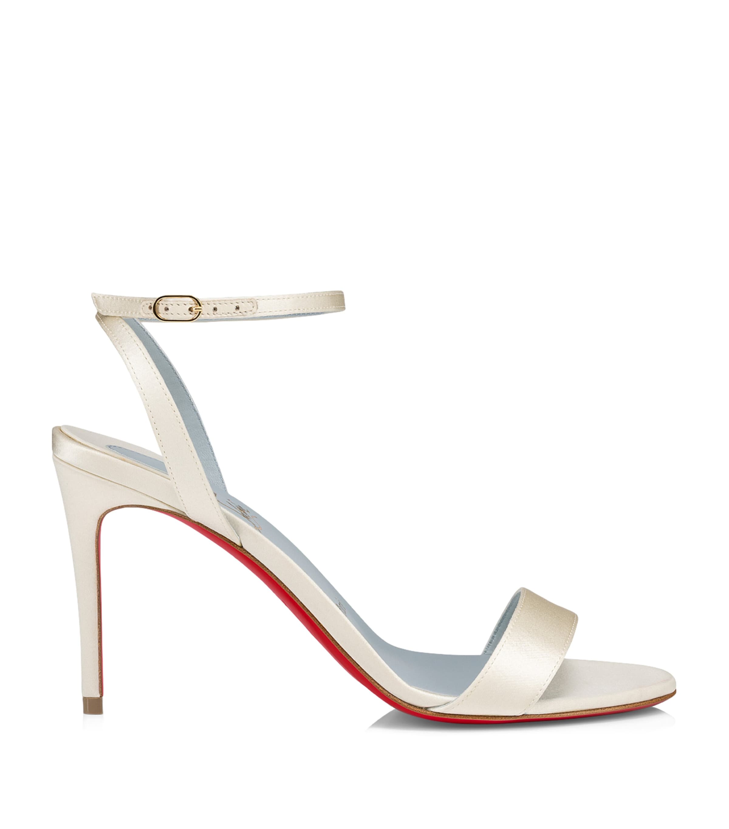 Christian Louboutin Loubigirl Satin Sandals 85 In Off-white