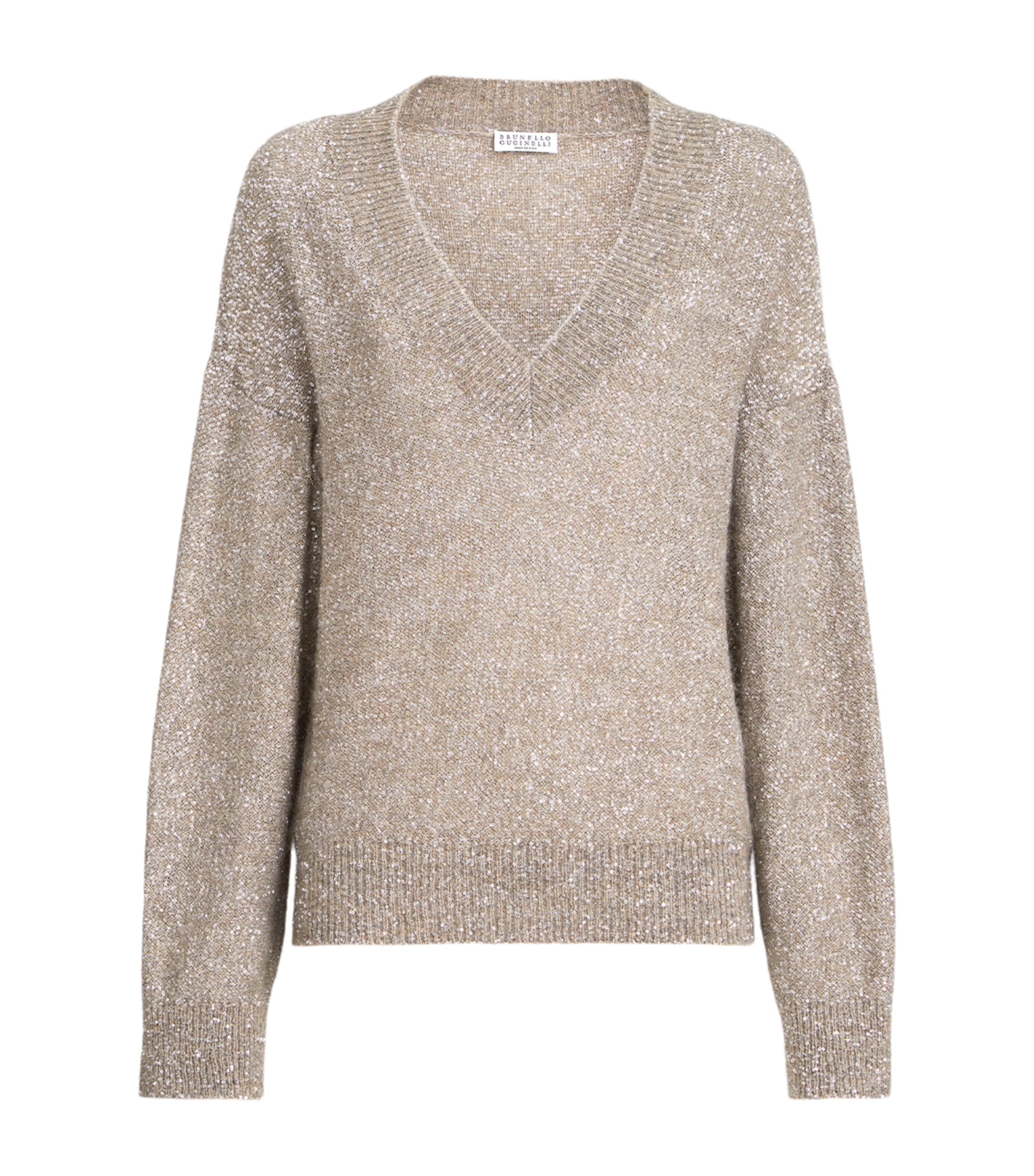 Sparkling V-Neck Sweater CMV48 Image 1