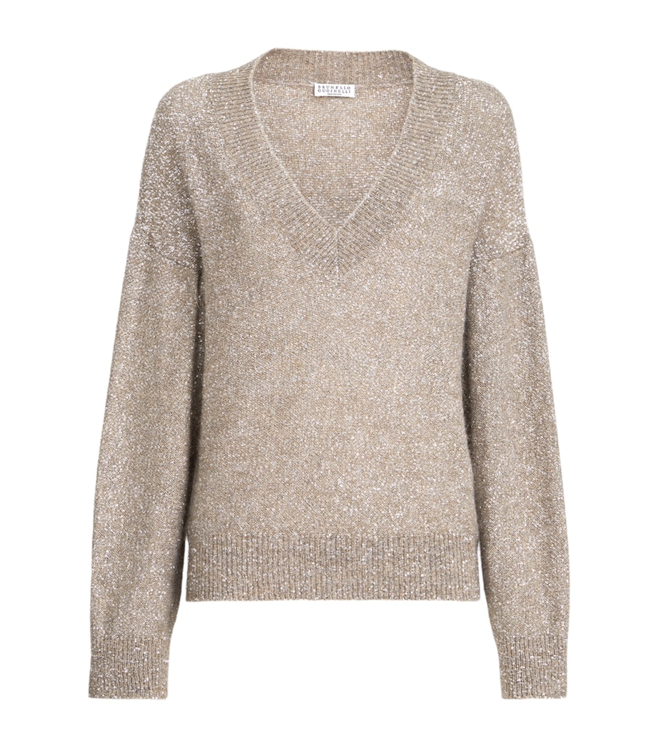 Sparkling V-Neck Sweater CMV48 Image 1