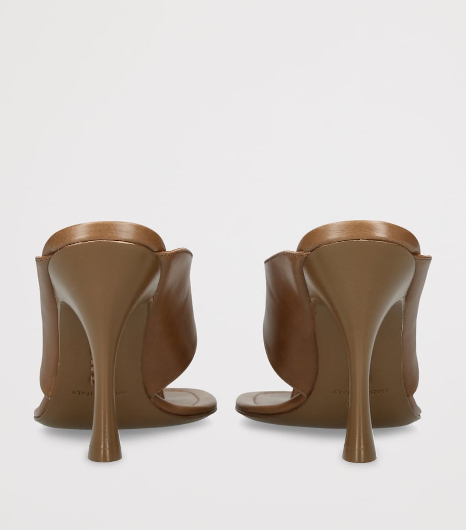 LOEWE Leather Toggle Heeled Sandals 90 Tan Image 2