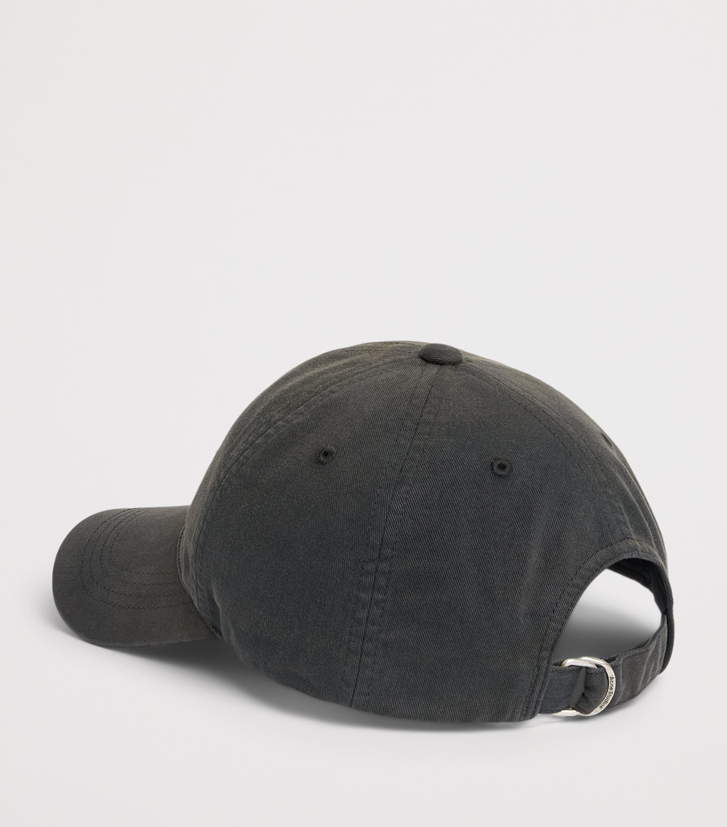 Acne Studios Cotton Logo Cap Faded Black Image 3