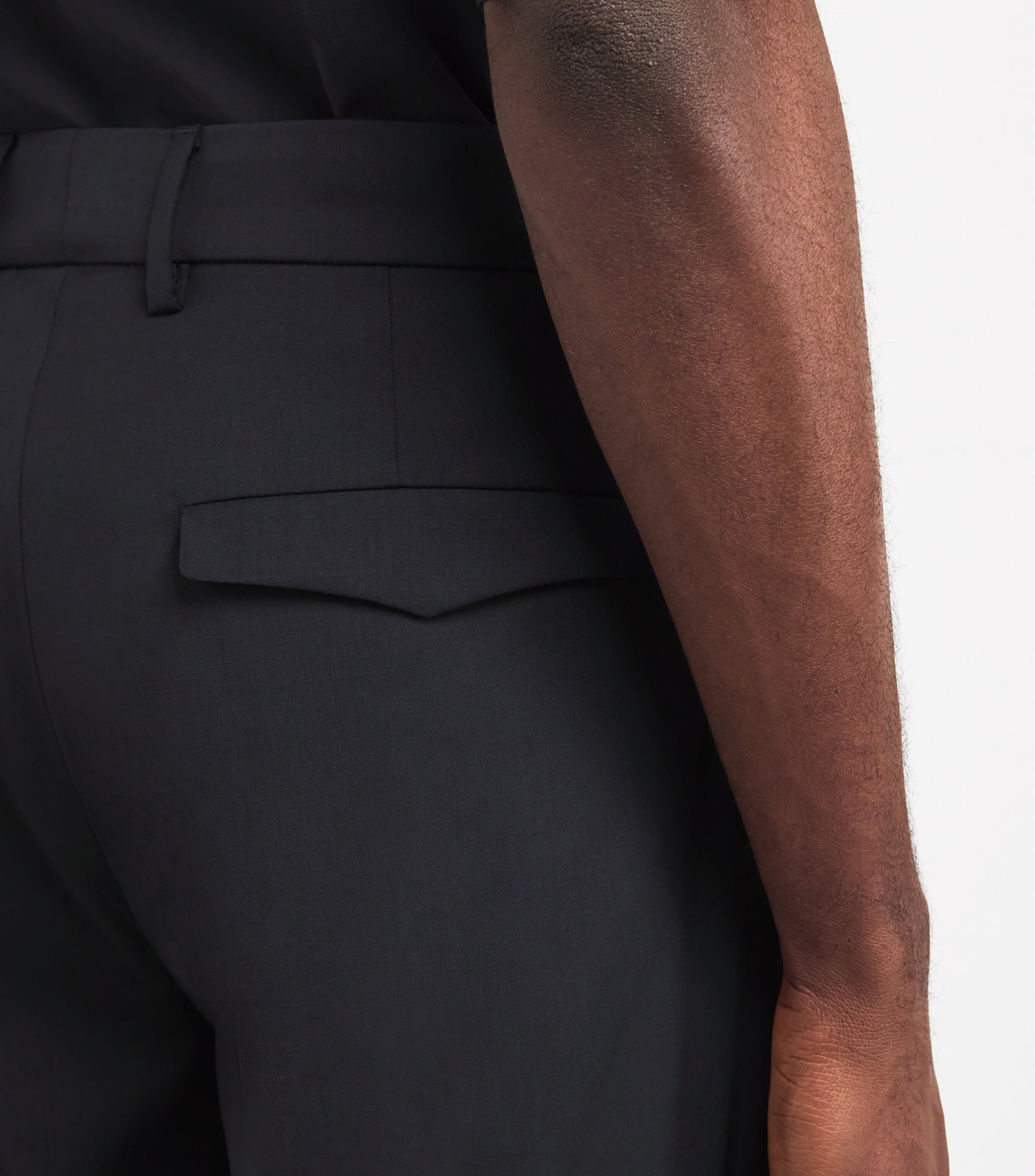 Virgin Wool Slim Trousers 580 PIOMBO Image 6