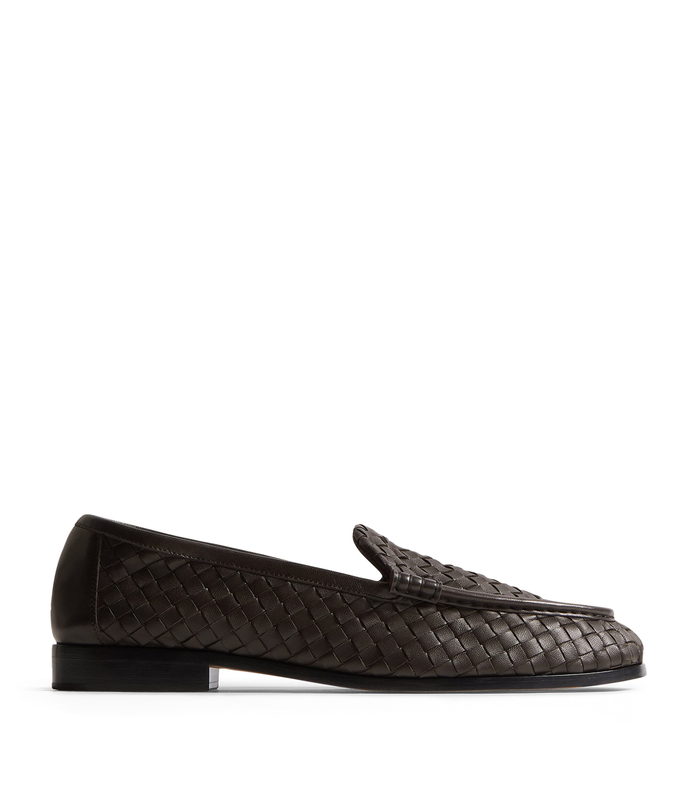 Bottega Veneta Leather Intrecciato Loafers Image 1