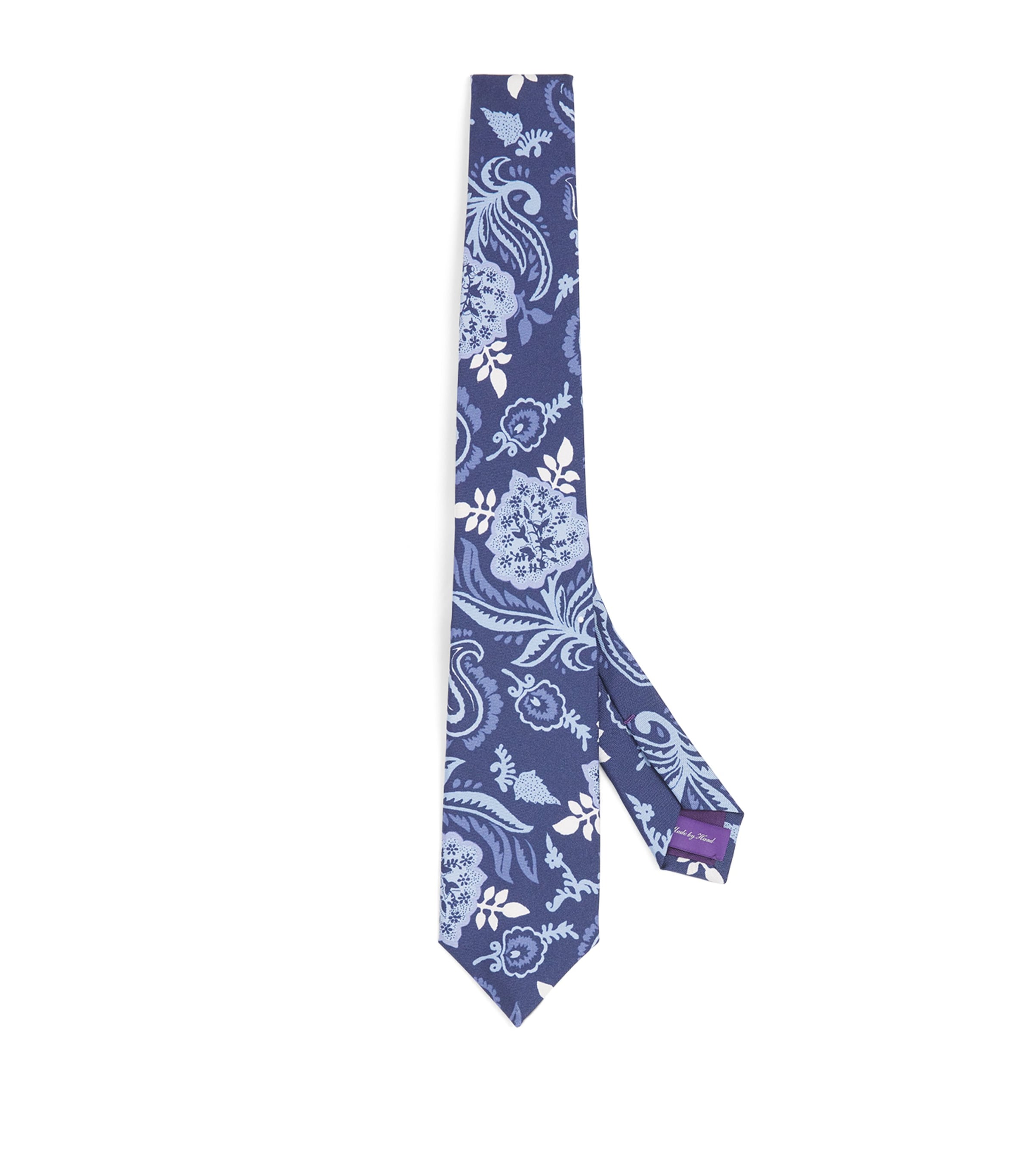 Ralph Lauren Purple Label Silk Paisley Print Tie Navy Multi/tonal Image 1