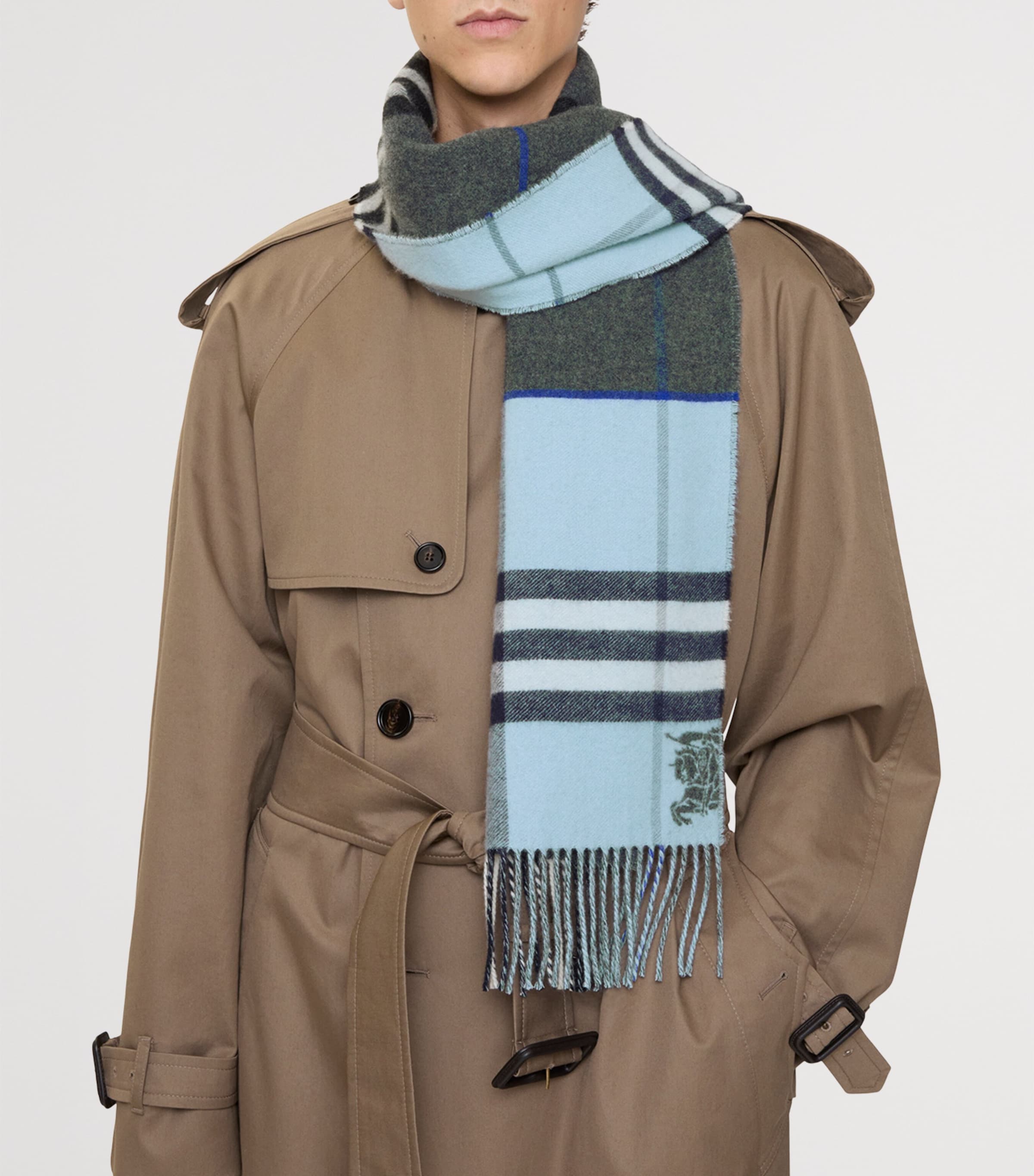 Cashmere Contrast Check Scarf MARLBOROUGH/BANK Image 5