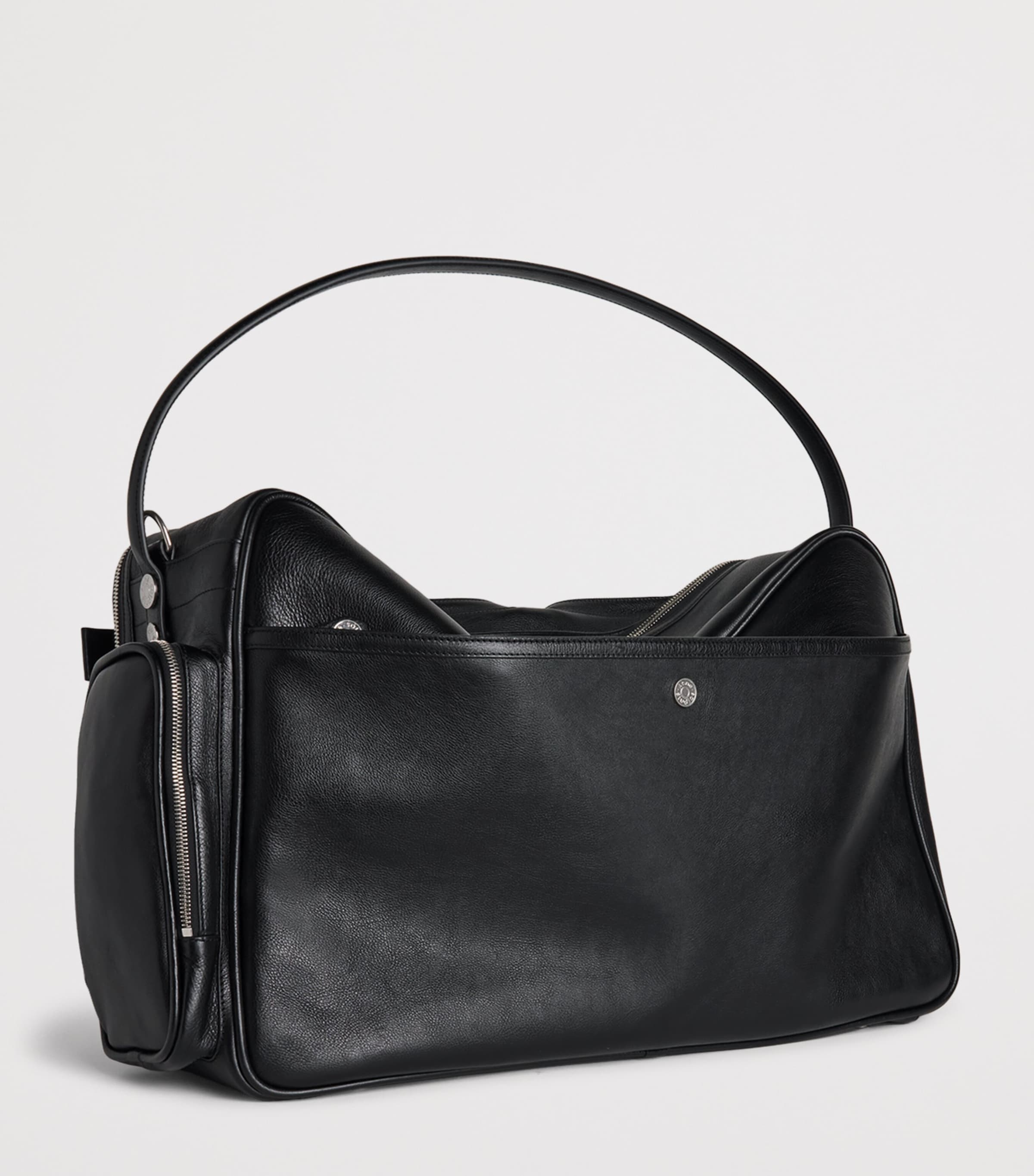 Acne Studios Leather Camero Hotel Shoulder Bag Black Image 3