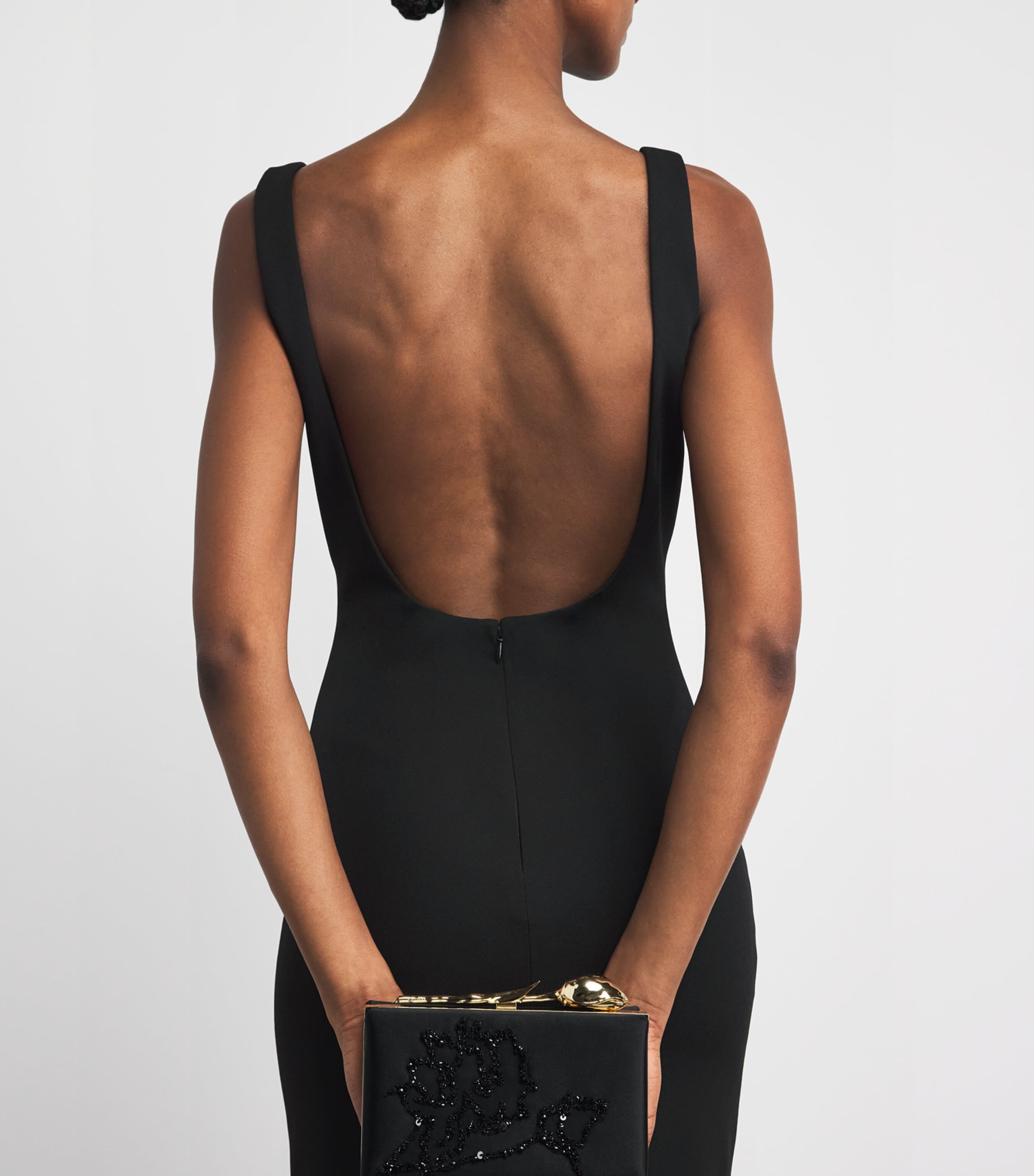 Solace London Womens Crepe Aneila Maxi Dress Black Image 3
