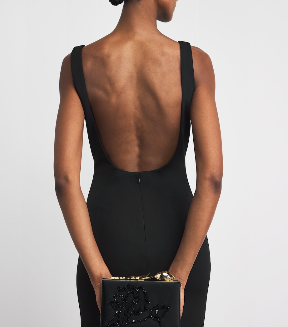 Solace London Womens Crepe Aneila Maxi Dress Black Image 3