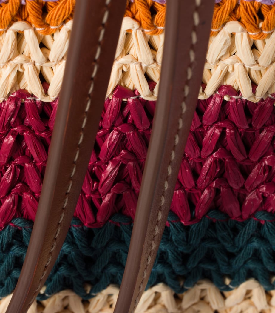 Miu Miu Raffia-Effect Woven Tote Bag Image 4