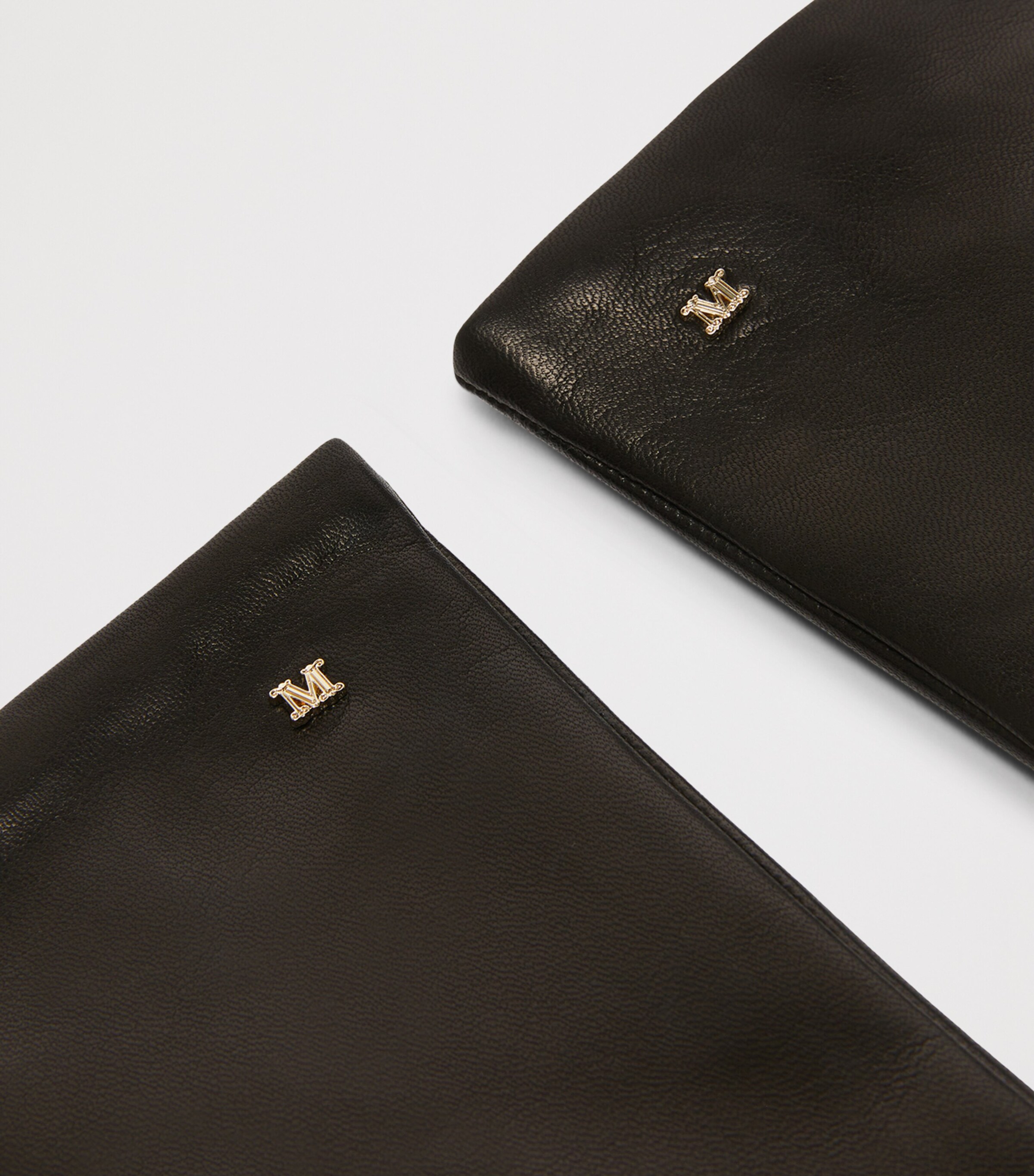 Max Mara Lamb Leather Gloves Black Image 5