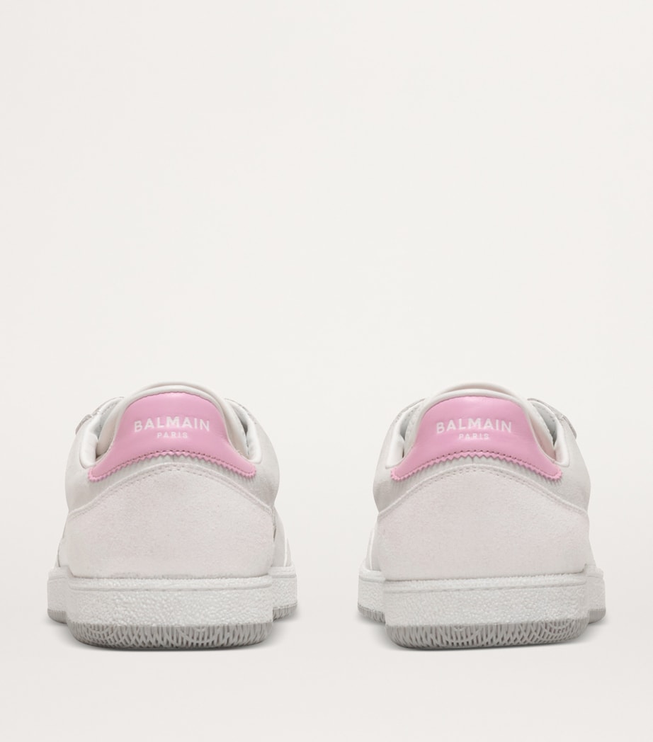 Leather Logo Swan Sneakers OBR ROSE/BLANC Image 10