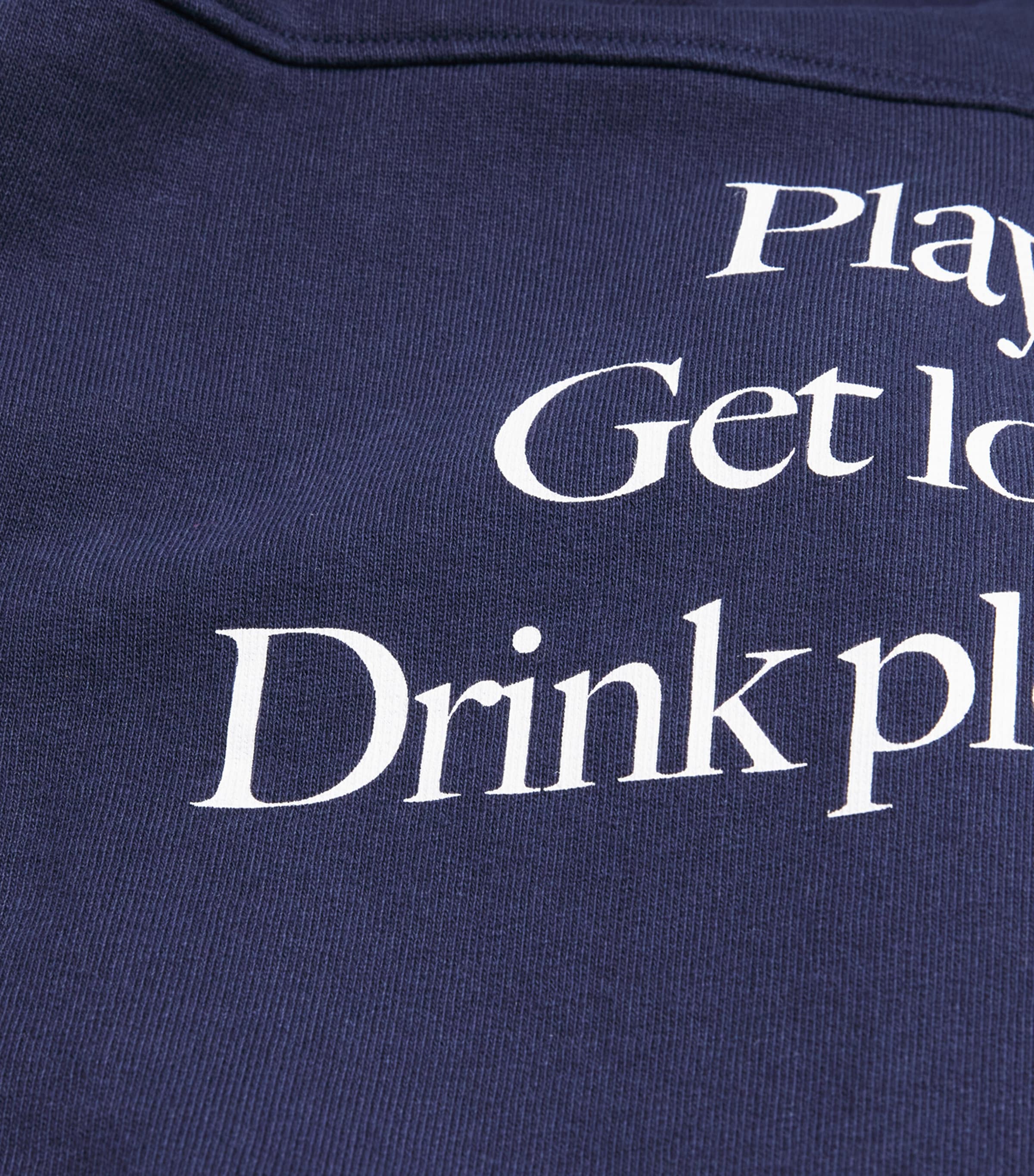 Cotton Logo Quarter-Zip Sweatshirt 3902 DARK NAVY Image 5