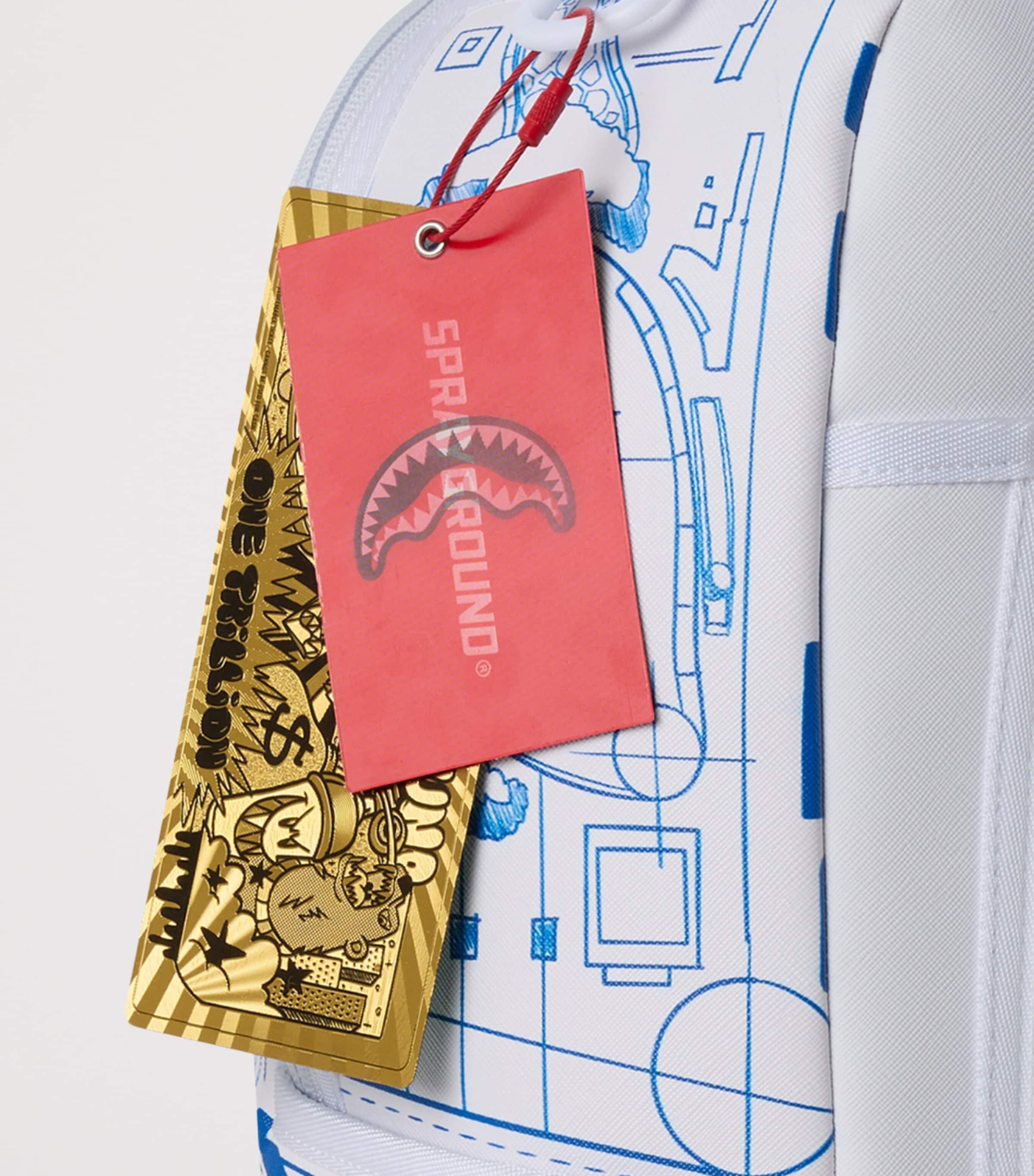 Sprayground Frank Lloyd Wright Backpack Blue Print Image 10