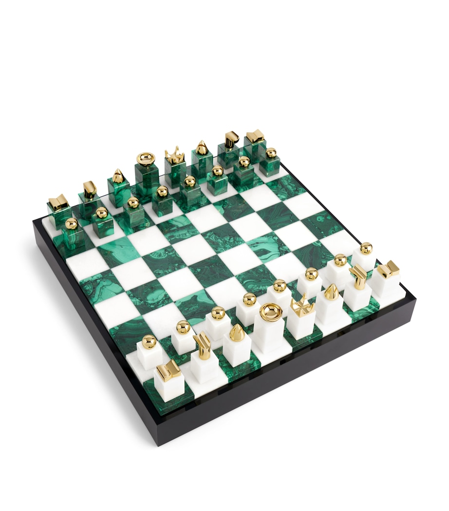 L'Objet Malachite Chess Set Malachite Image 1