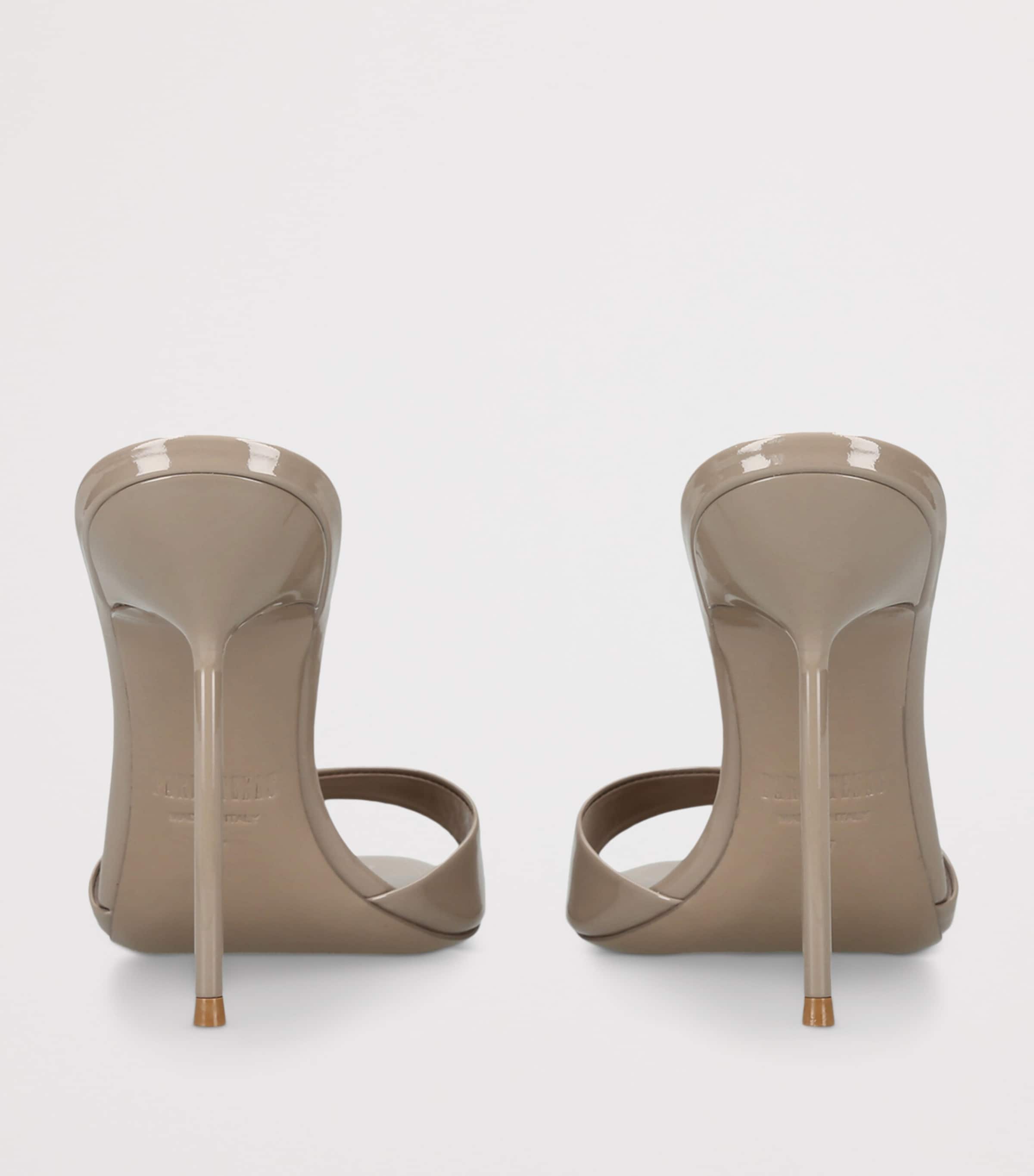 Paris Texas Patent Leather Lidia Mules 105 Taupe Image 2