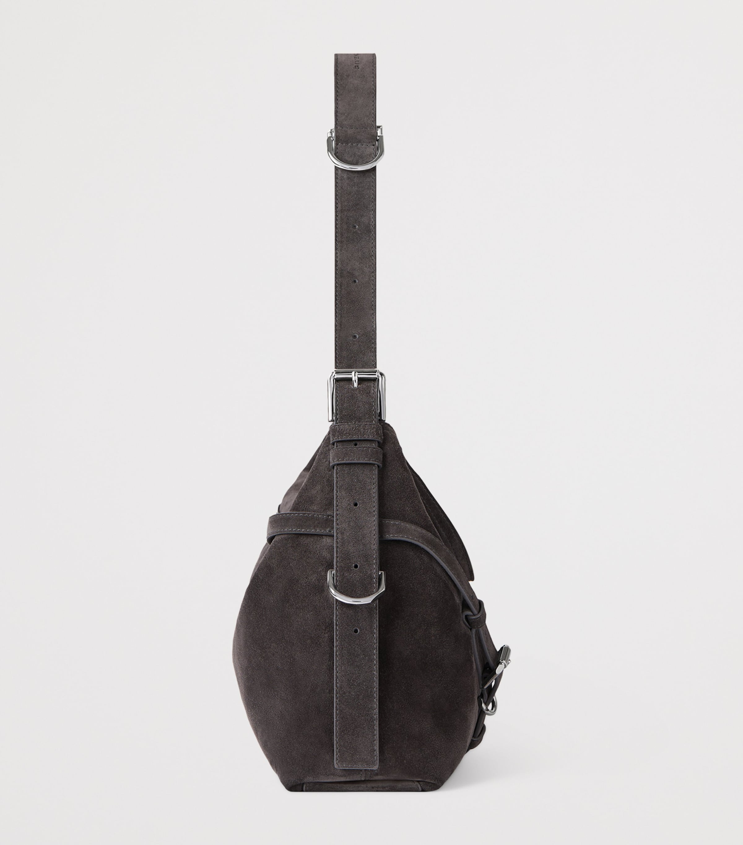 Givenchy Medium Suede Voyou Shoulder Bag Dark Grey Image 3