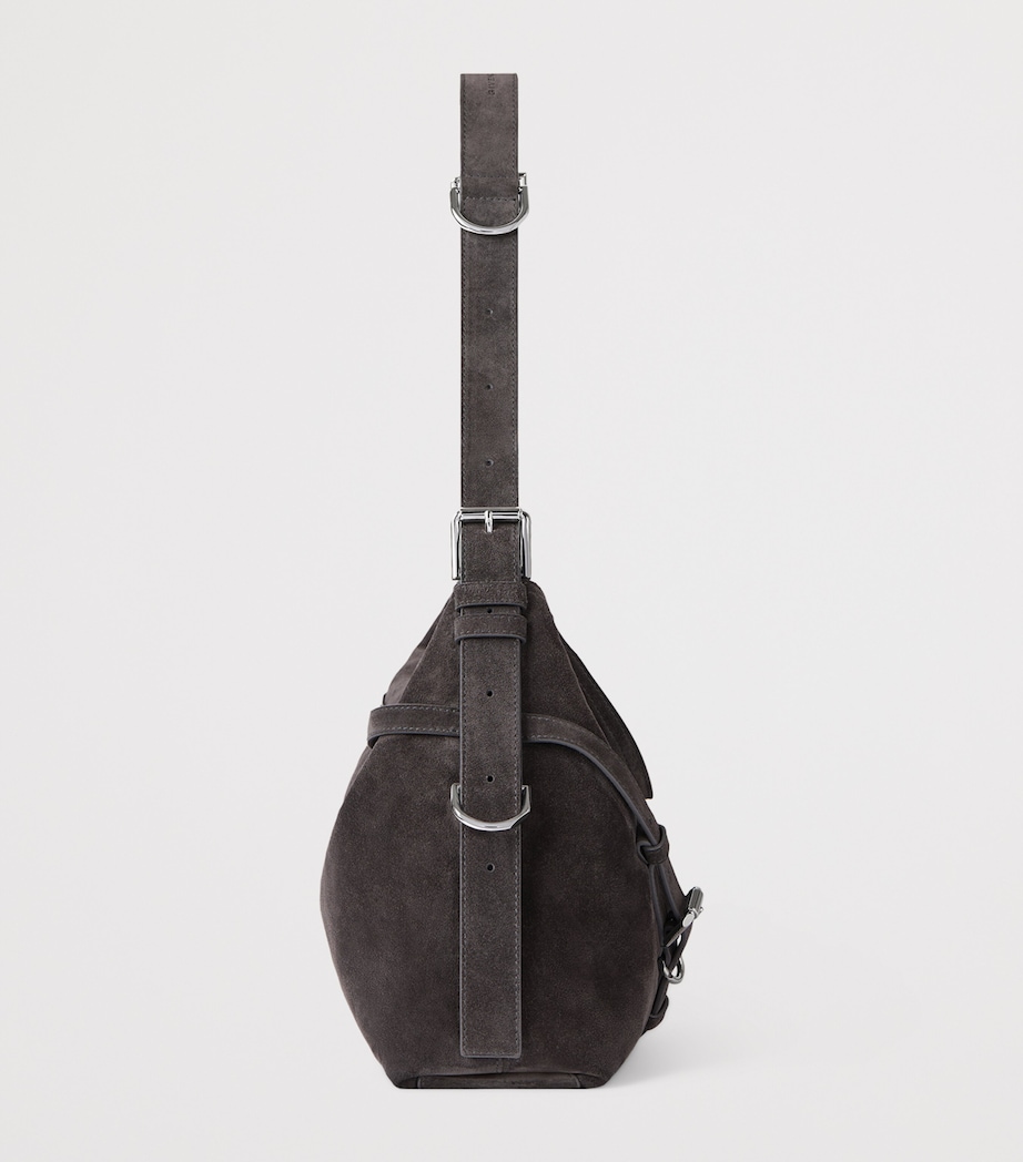 Givenchy Medium Suede Voyou Shoulder Bag Dark Grey Image 3
