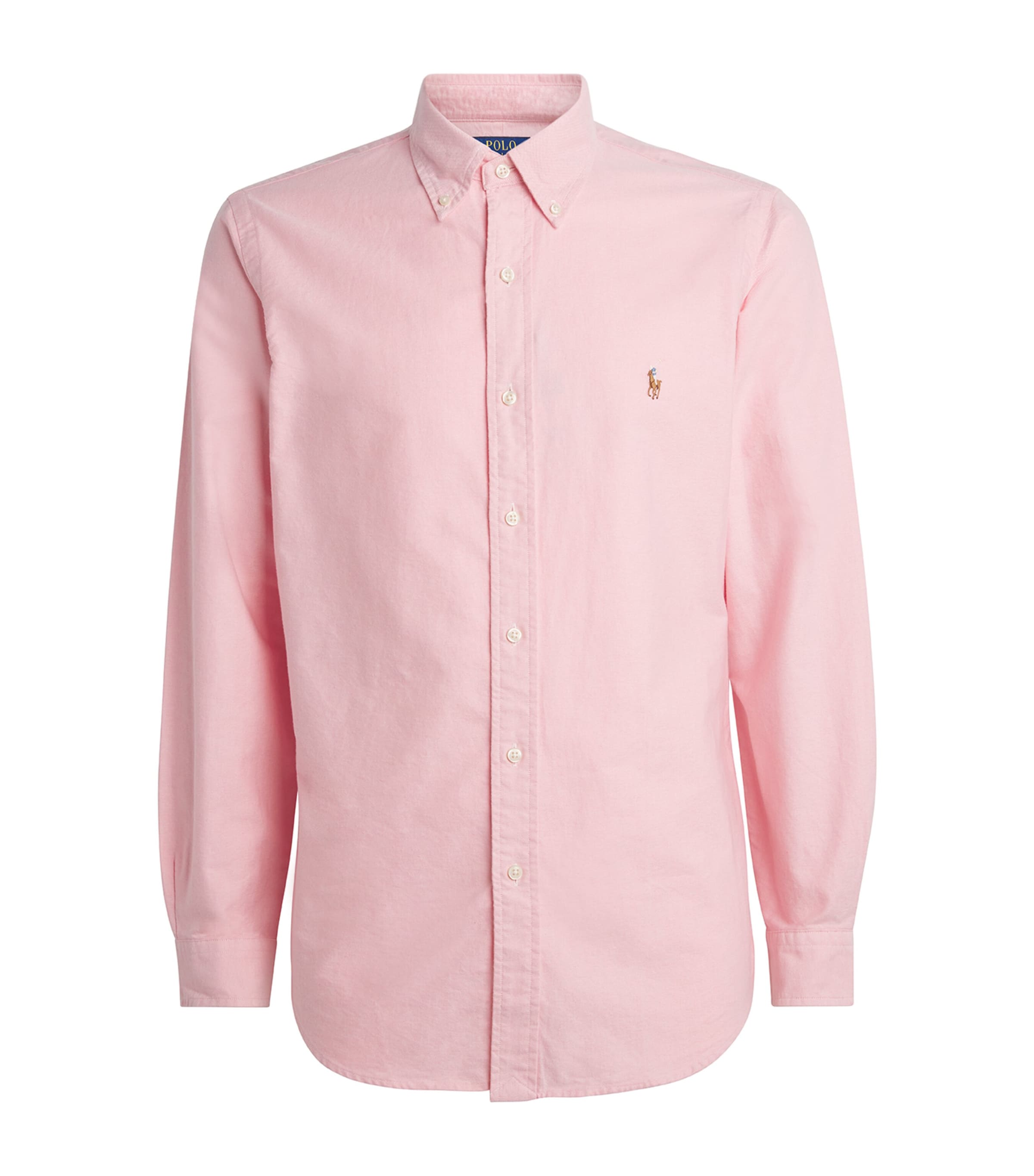 Polo Ralph Lauren Mens Cotton Polo Pony Oxford Shirt Pink Image 1