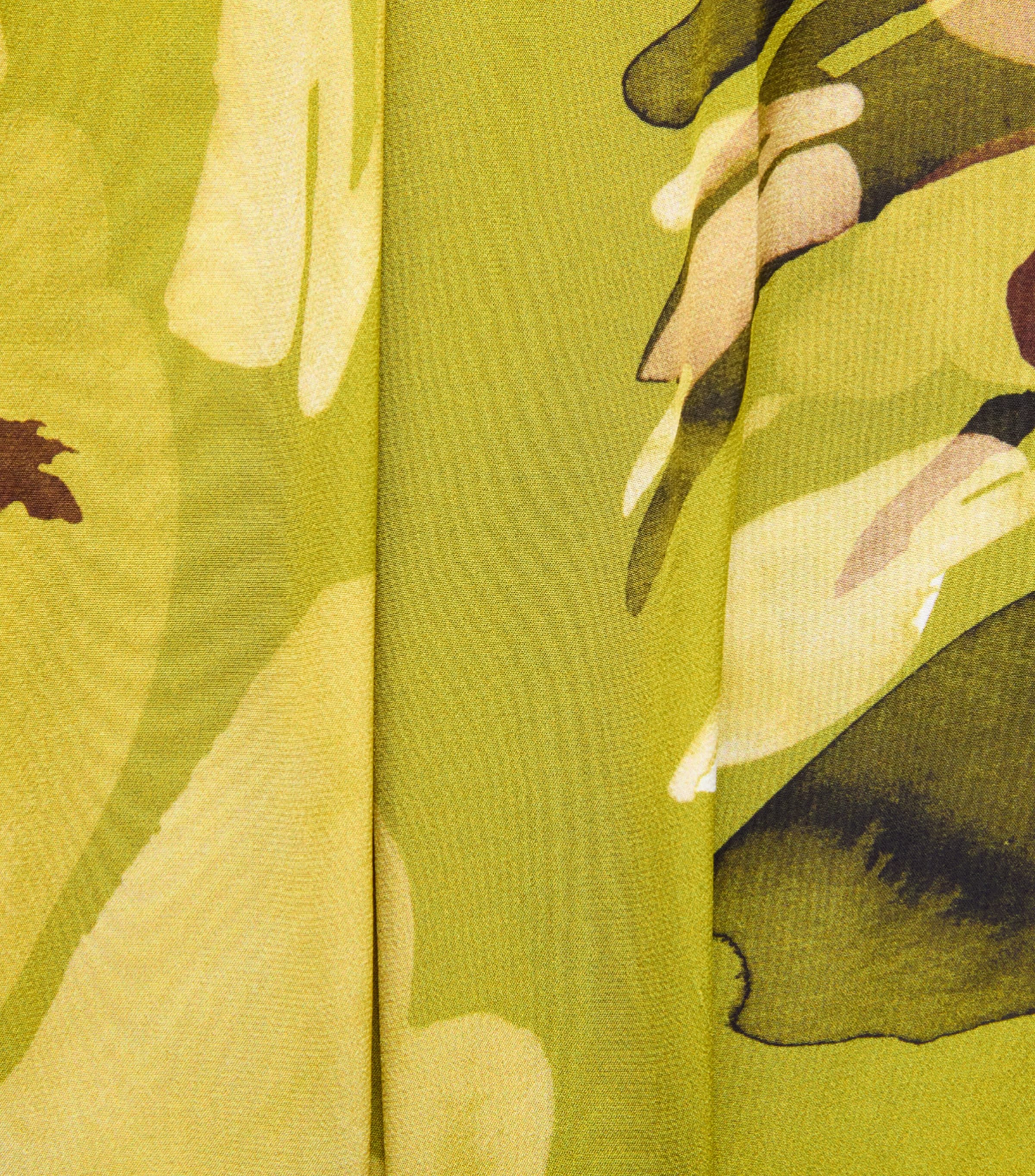 AWAY THAT DAY Womens Morocco Maxi Skirt Chartreuse Flr Print Image 6