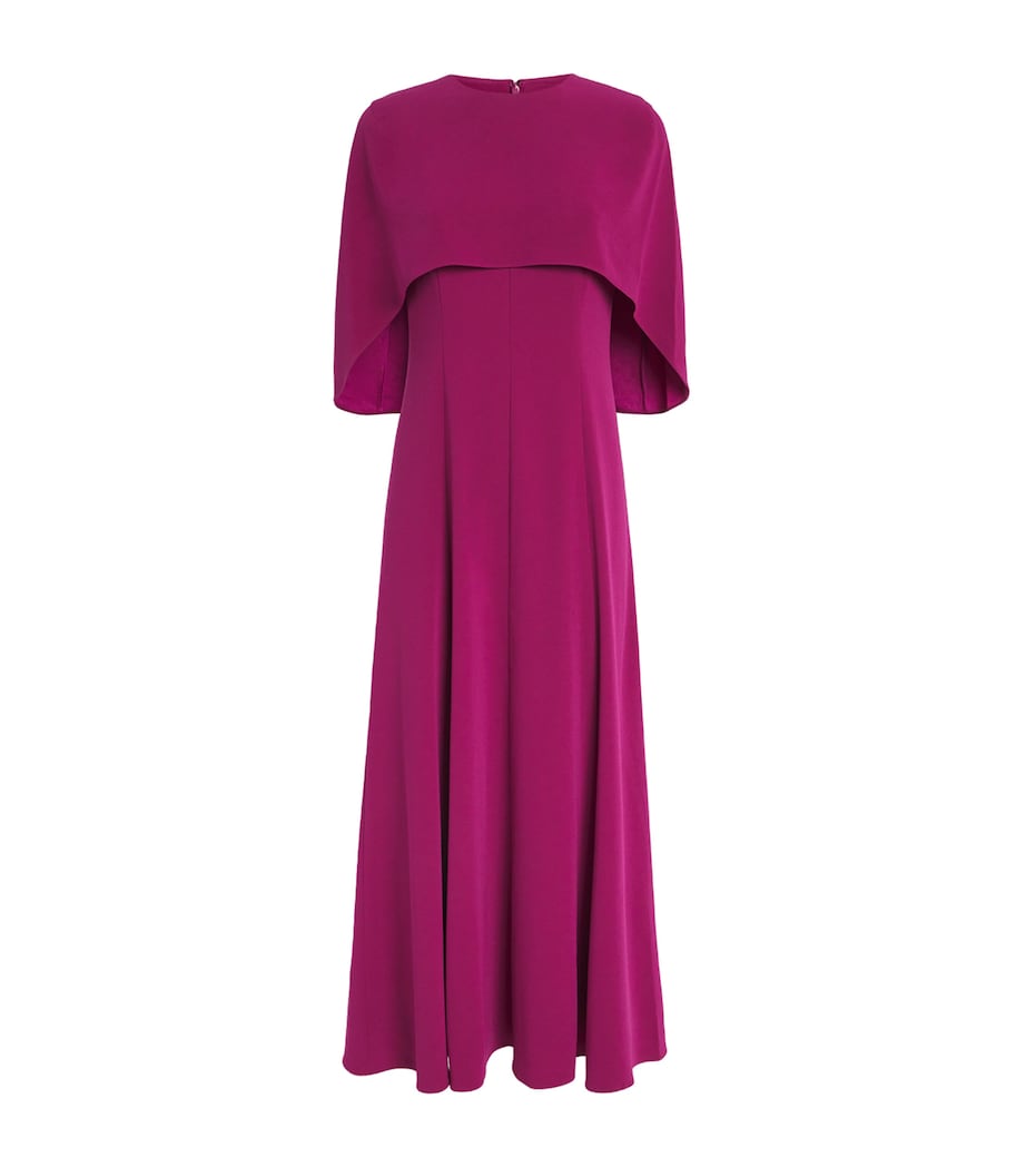Satin Crepe Midi Dress DARK PINK Image 1
