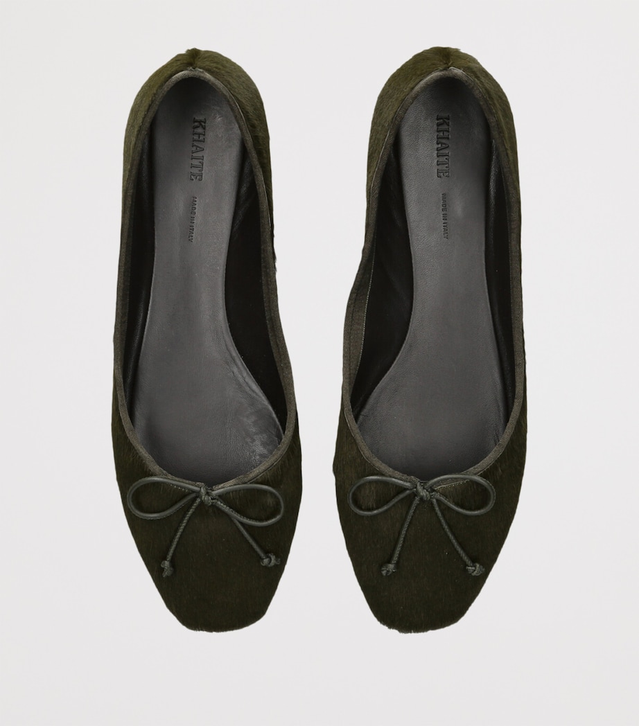 Calf Hair Charlotte Ballerina Flats GREEN Image 4