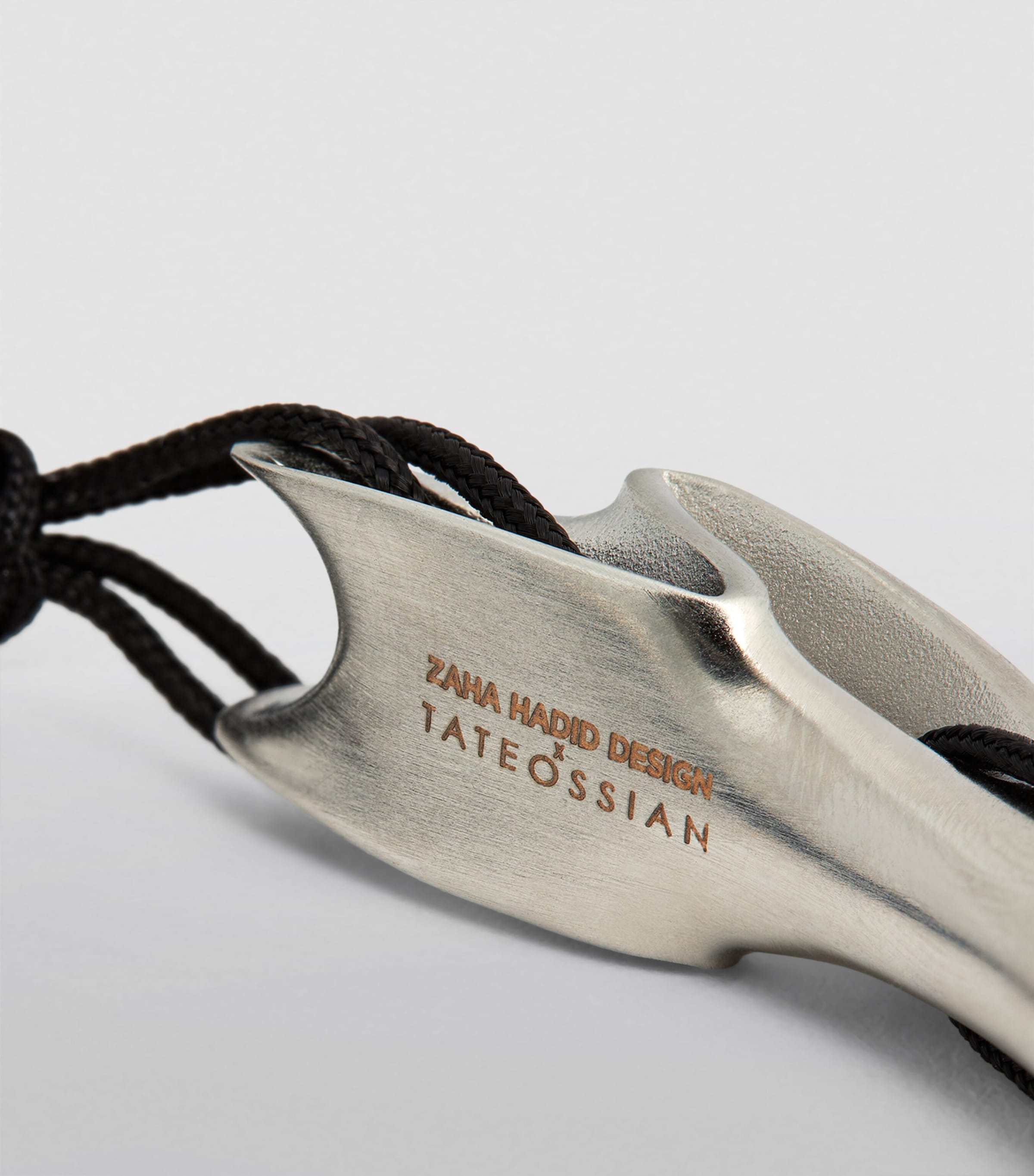 x Zaha Hadid Tyne Macramé Bracelet SILVER/ BLACK Image 6