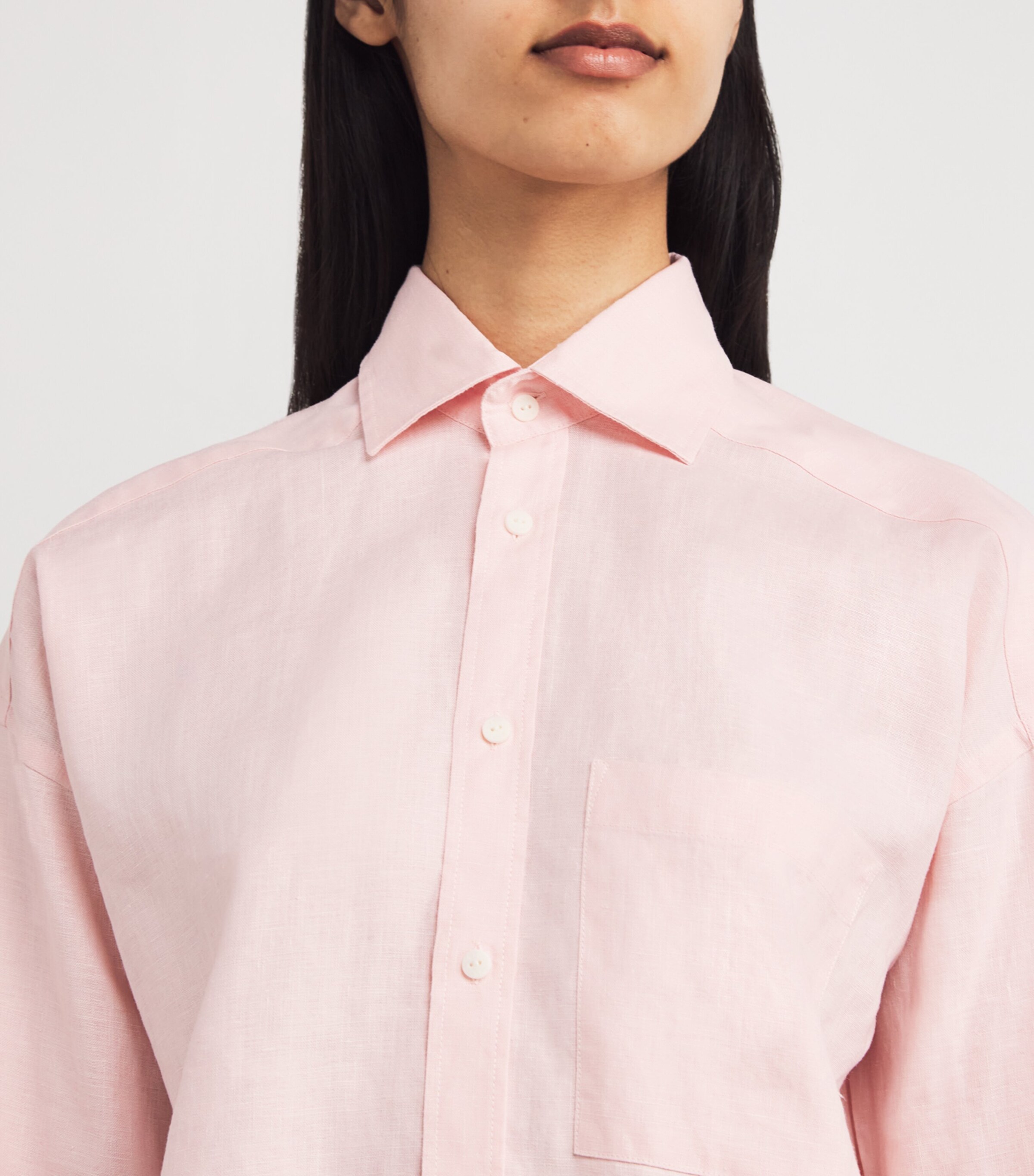 With Nothing Underneath Womens Hemp The Weekend Shirt Blush Image 6