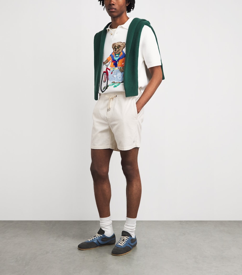 Polo Ralph Lauren Mens Cotton Corduroy Prepster Shorts Warm White Image 2