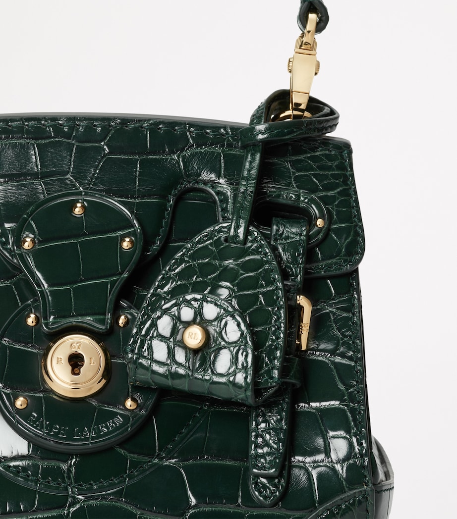 Alligator Leather Ricky 18 Top-Handle Bag HARRODS GREEN (TBC) Image 5