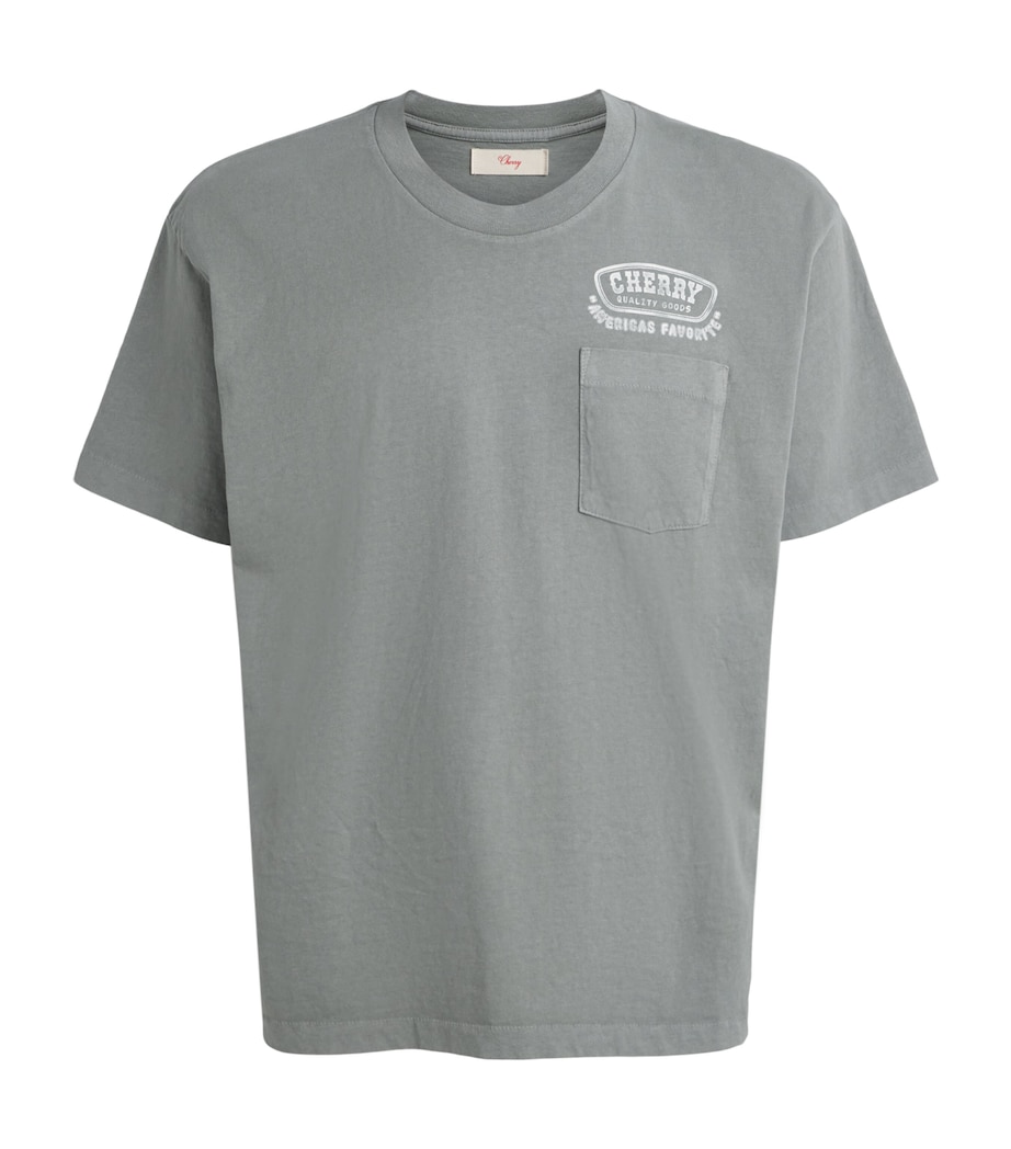 Cherry Los Angeles Mens Cotton Cape Canaveral T-Shirt Smoke Image 1