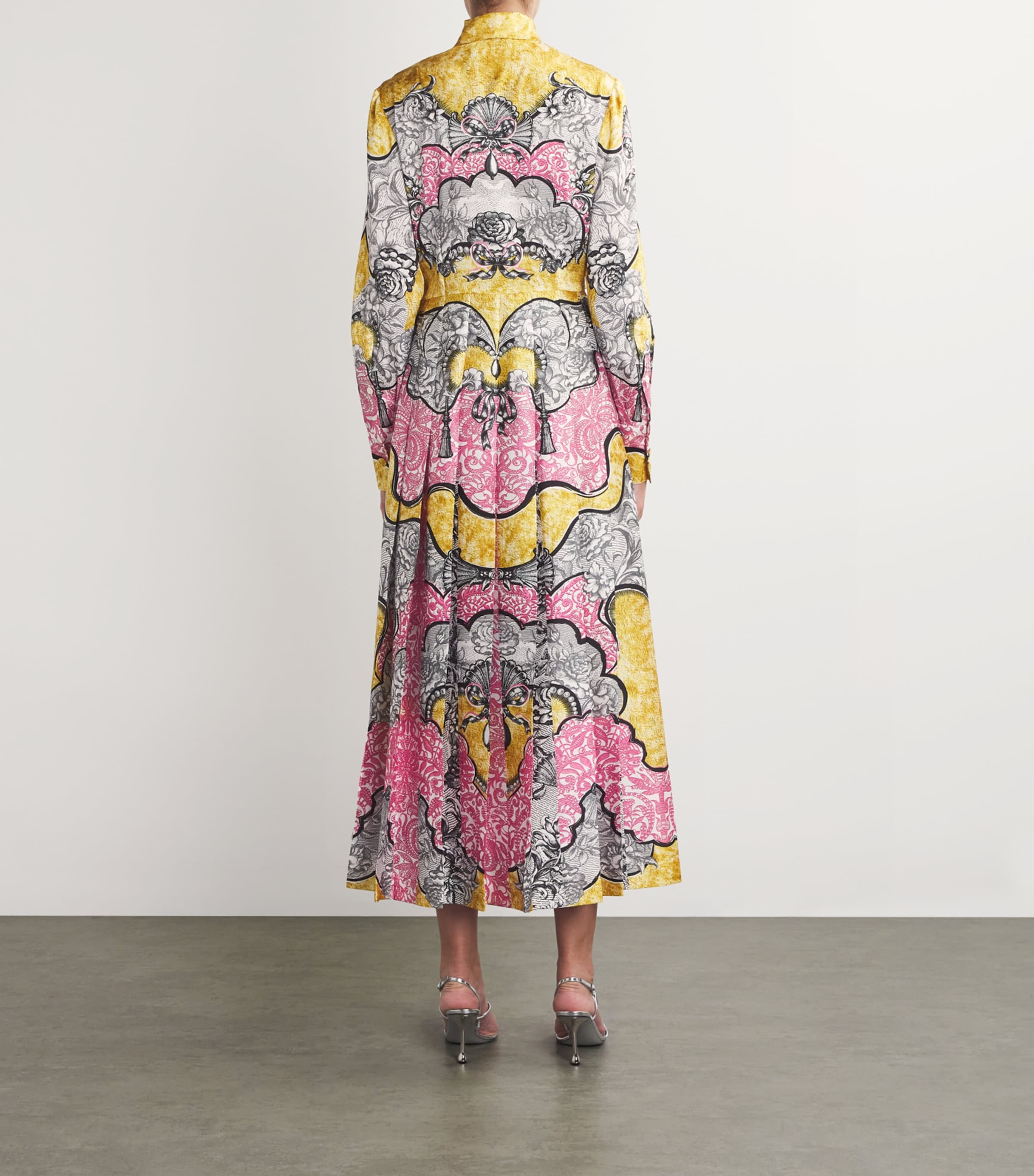 Mary Katrantzou Womens Rocaille Lace Alexis Midi Dress Rocaille Lace Rose Image 3