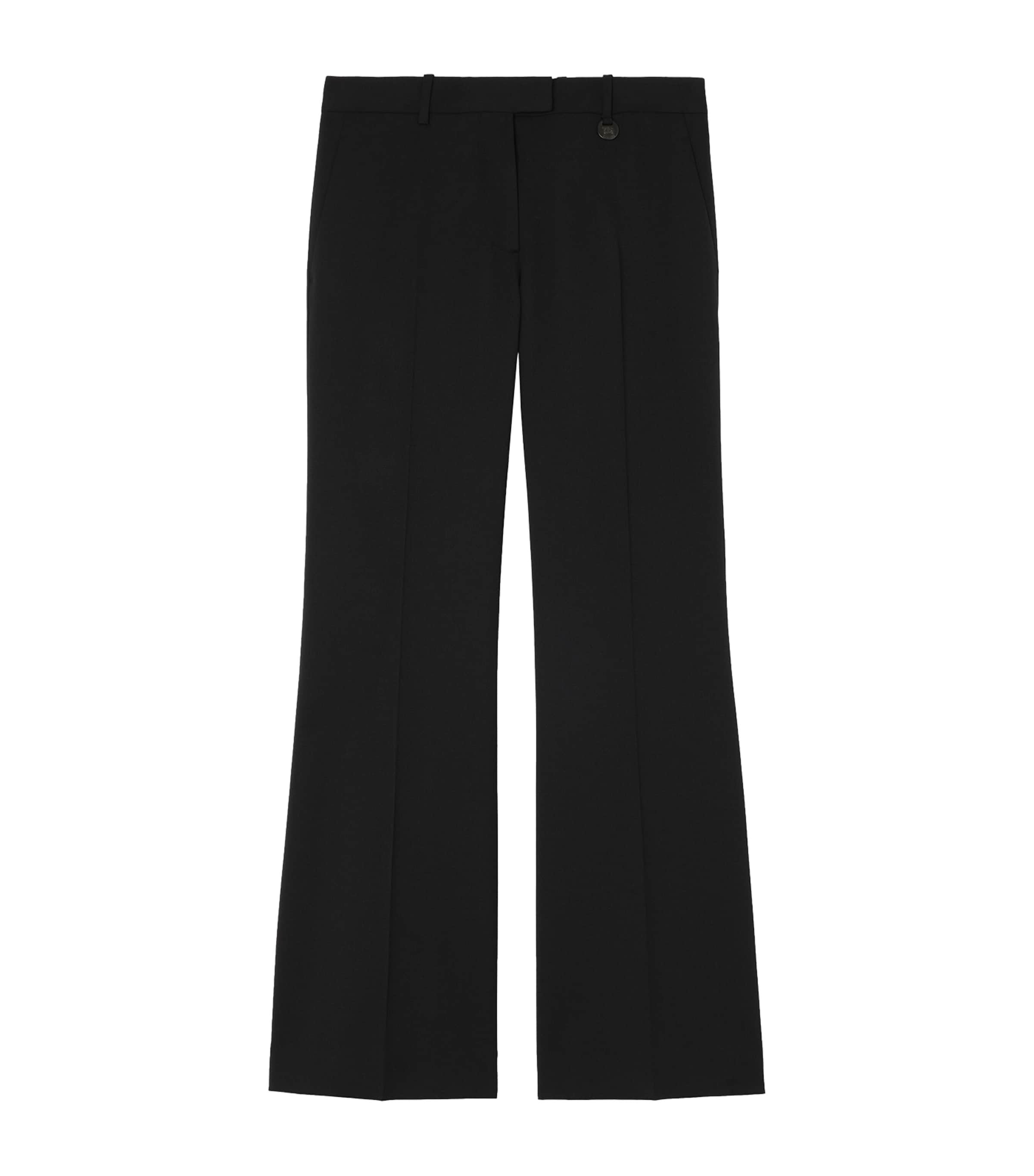 Burberry Womens Flare Trousers Black Image 1