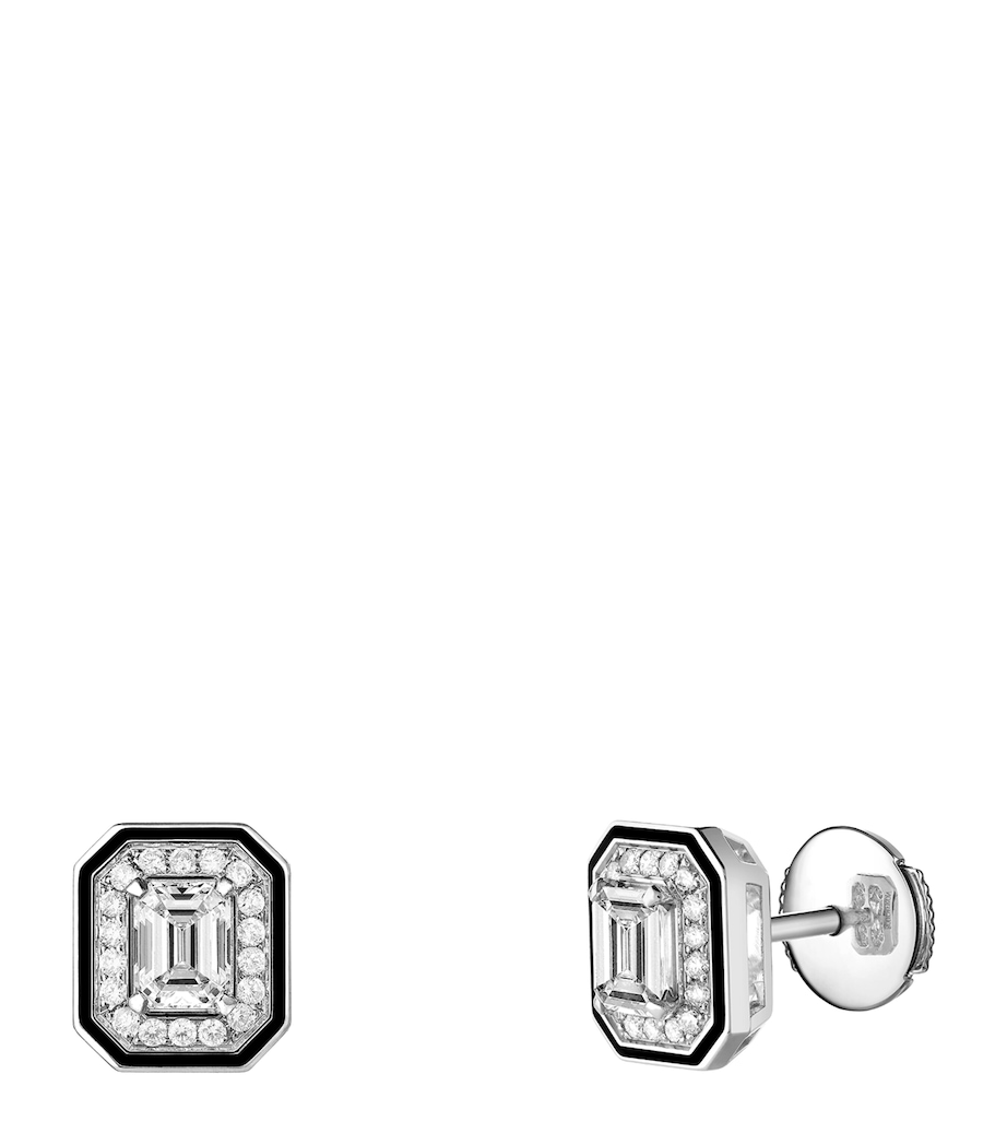 White Gold and Diamond Vendôme Liseré Earrings WHITE Image 3
