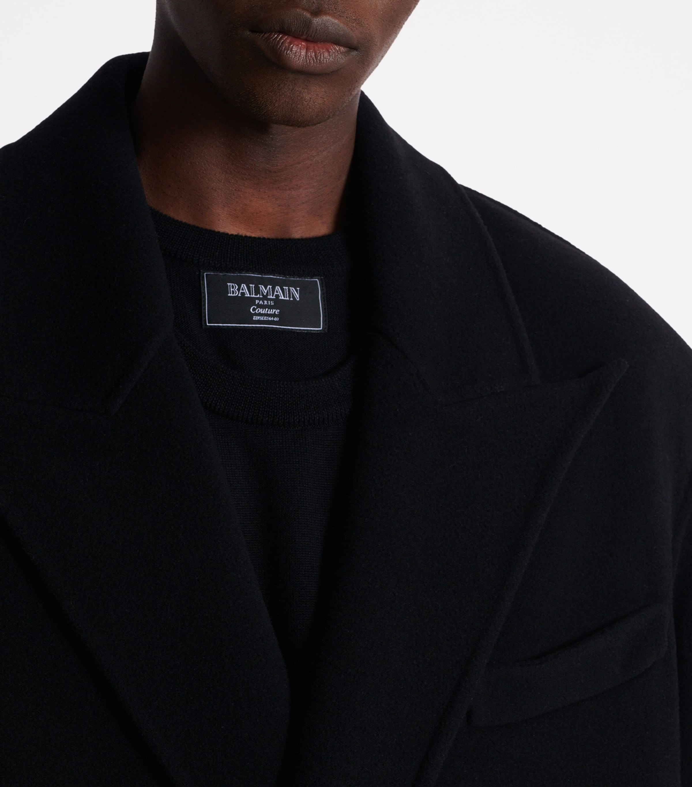 Wool-Cashmere Double-Breasted Overcoat 0PA NOIR Image 5