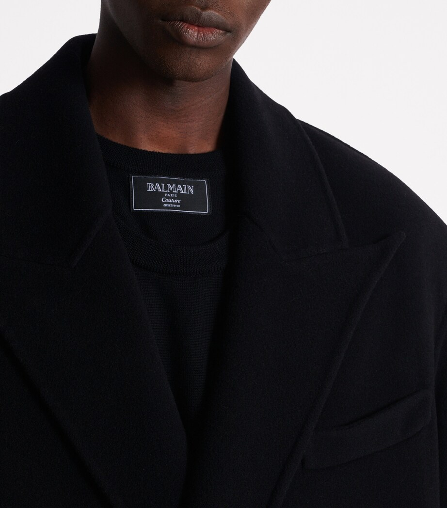 Wool-Cashmere Double-Breasted Overcoat 0PA NOIR Image 5