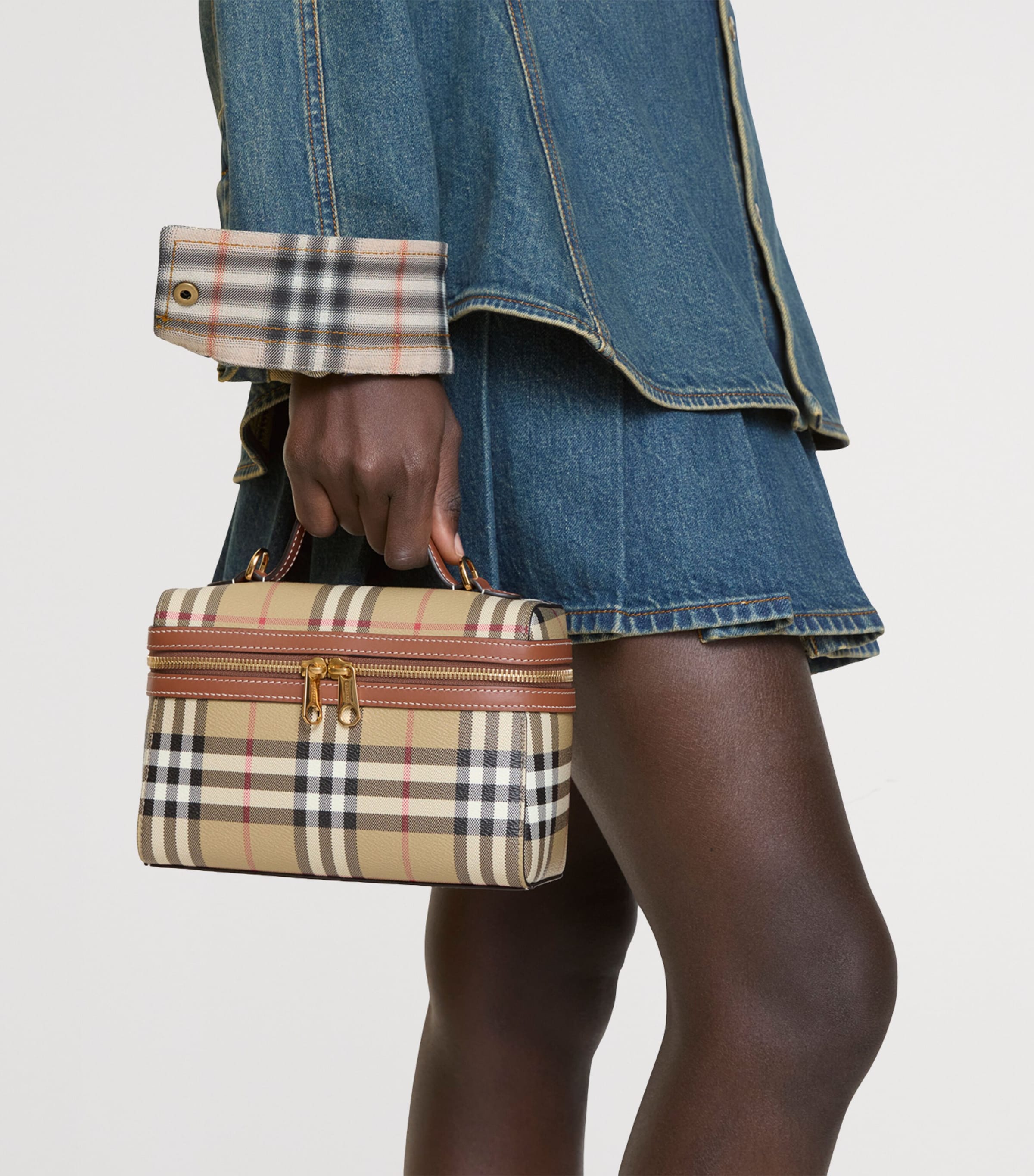 Check Vanity Crossbody Bag VNTG CHKBRIAR BROWN Image 5