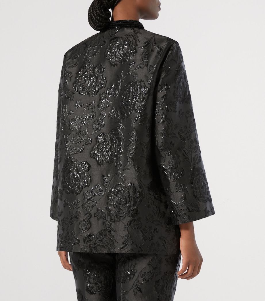 Cloque Embellished Rupia Shirt BLACK Image 3