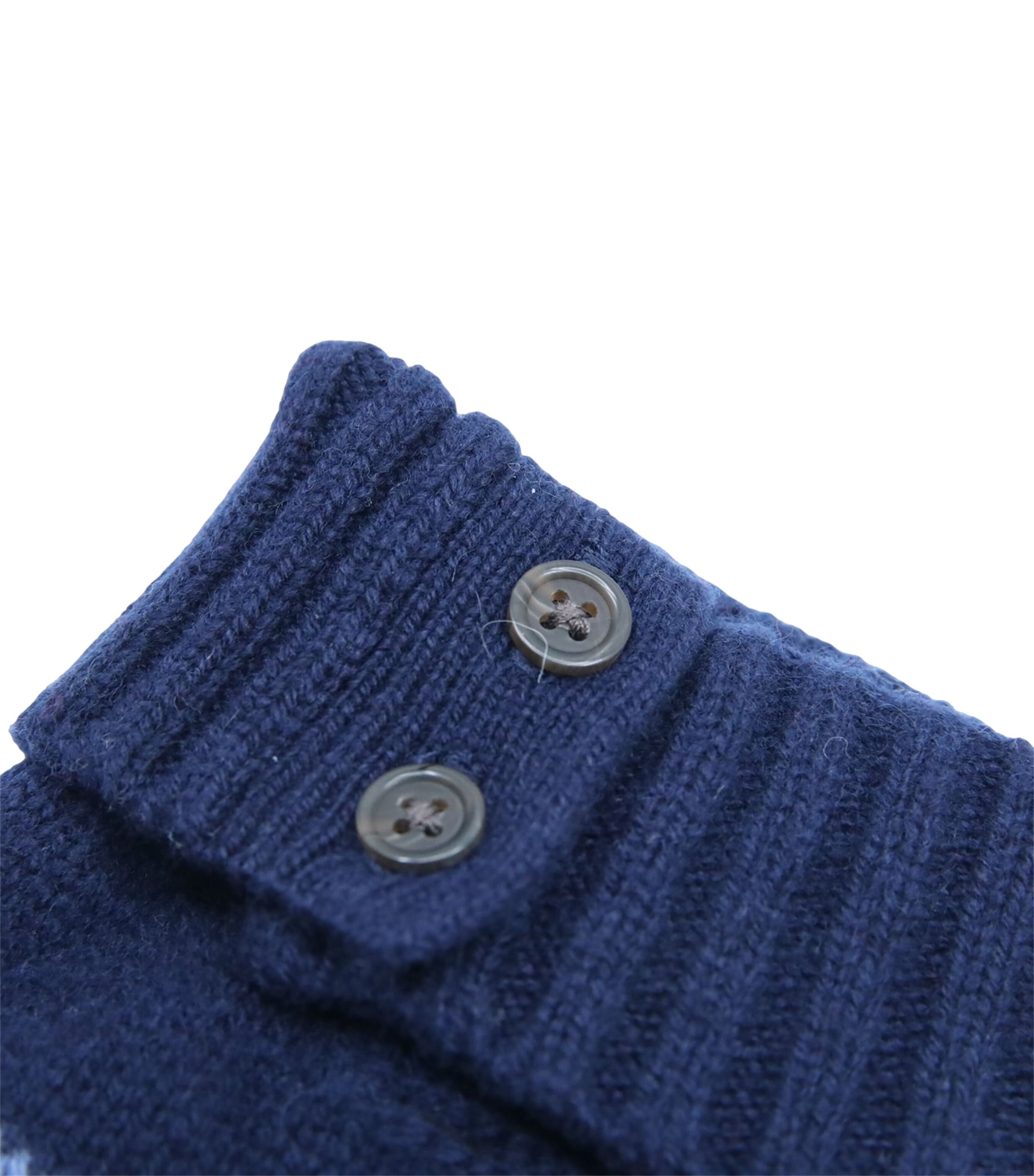 Wool-Cashmere Flag Dog Sweater (XS) HUNTER NAVY Image 3