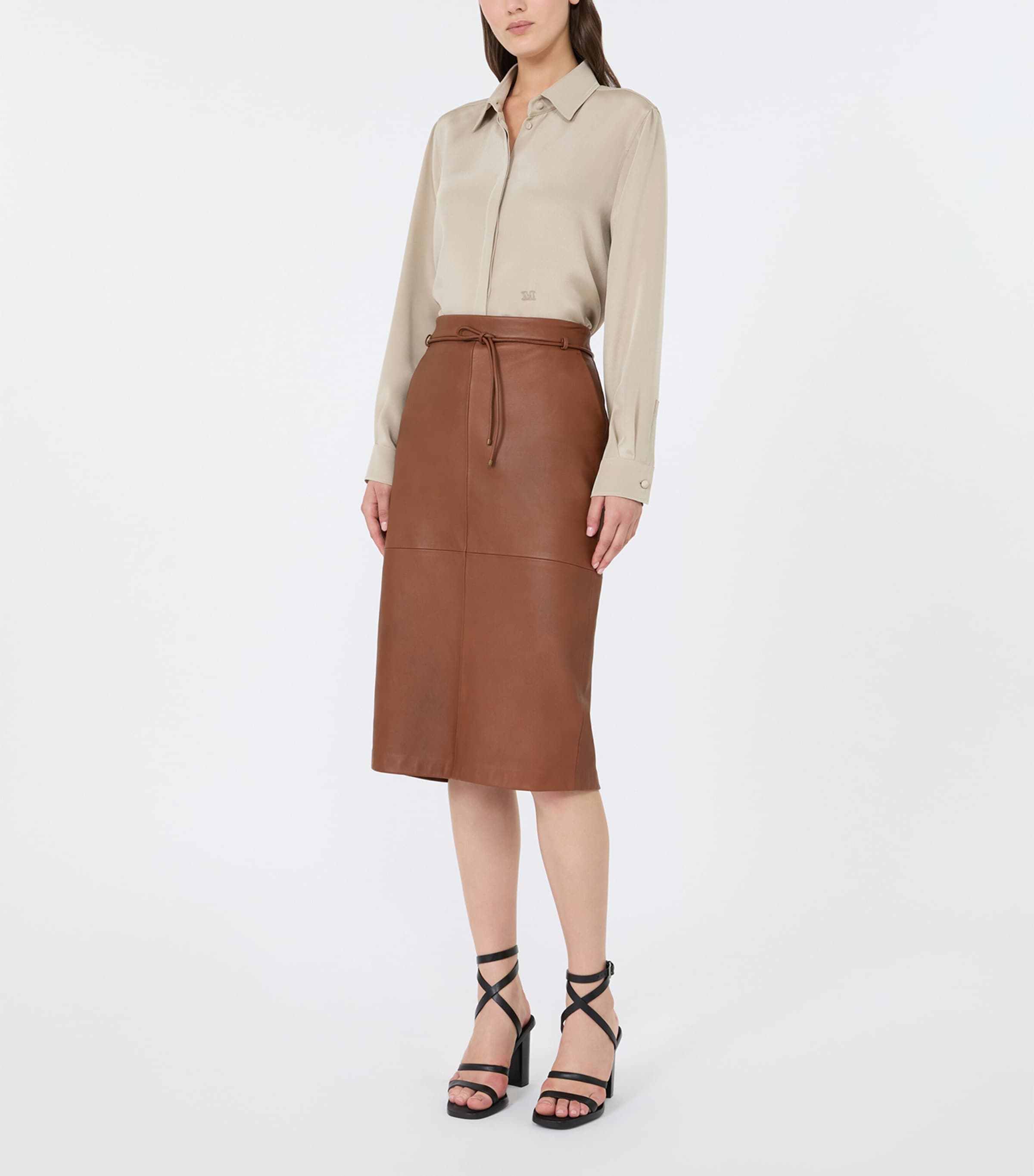 Max Mara Womens Silk Shirt Stone Image 2