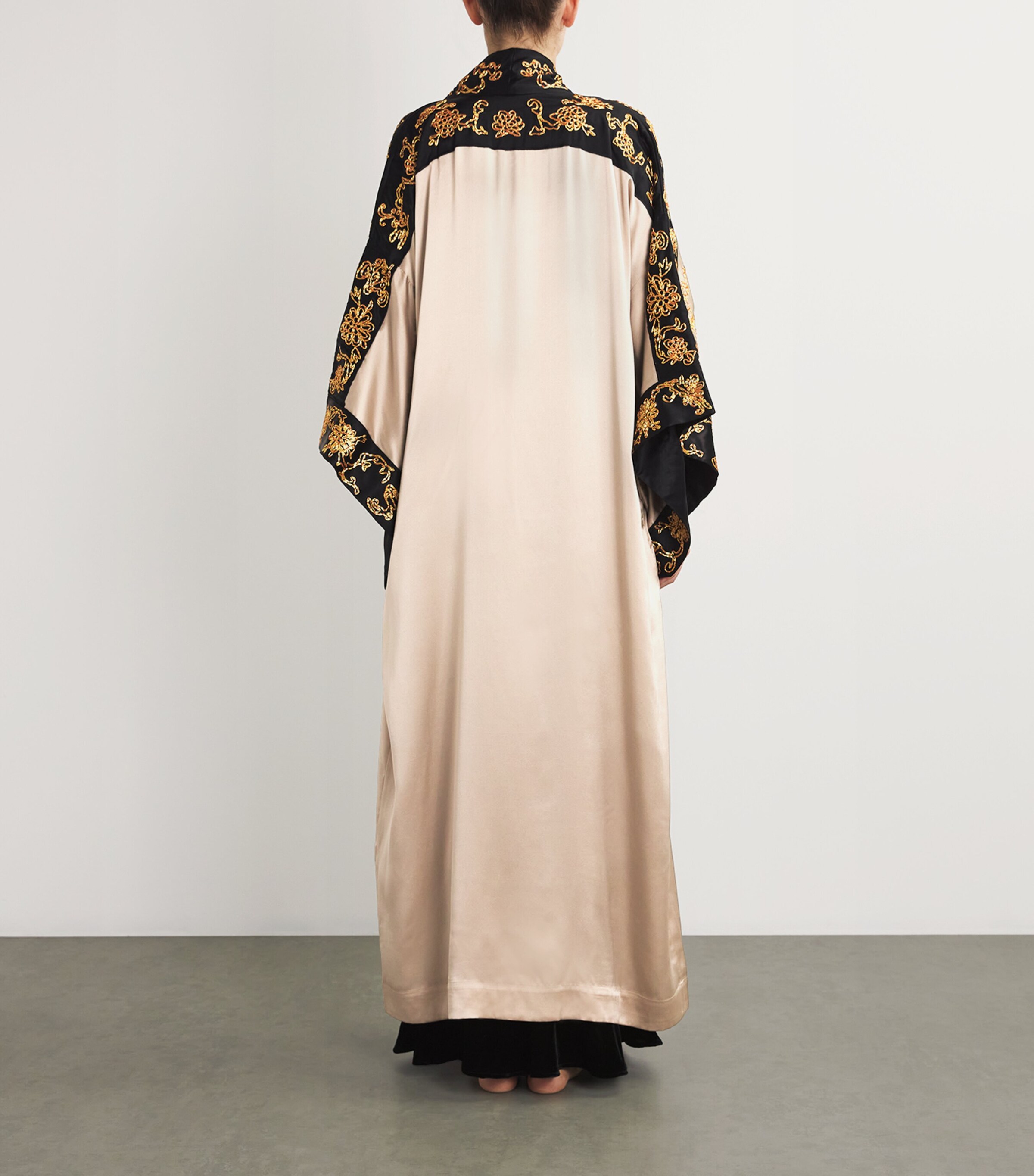 Silk Embroidered Robe PCH PARCHMENT Image 3