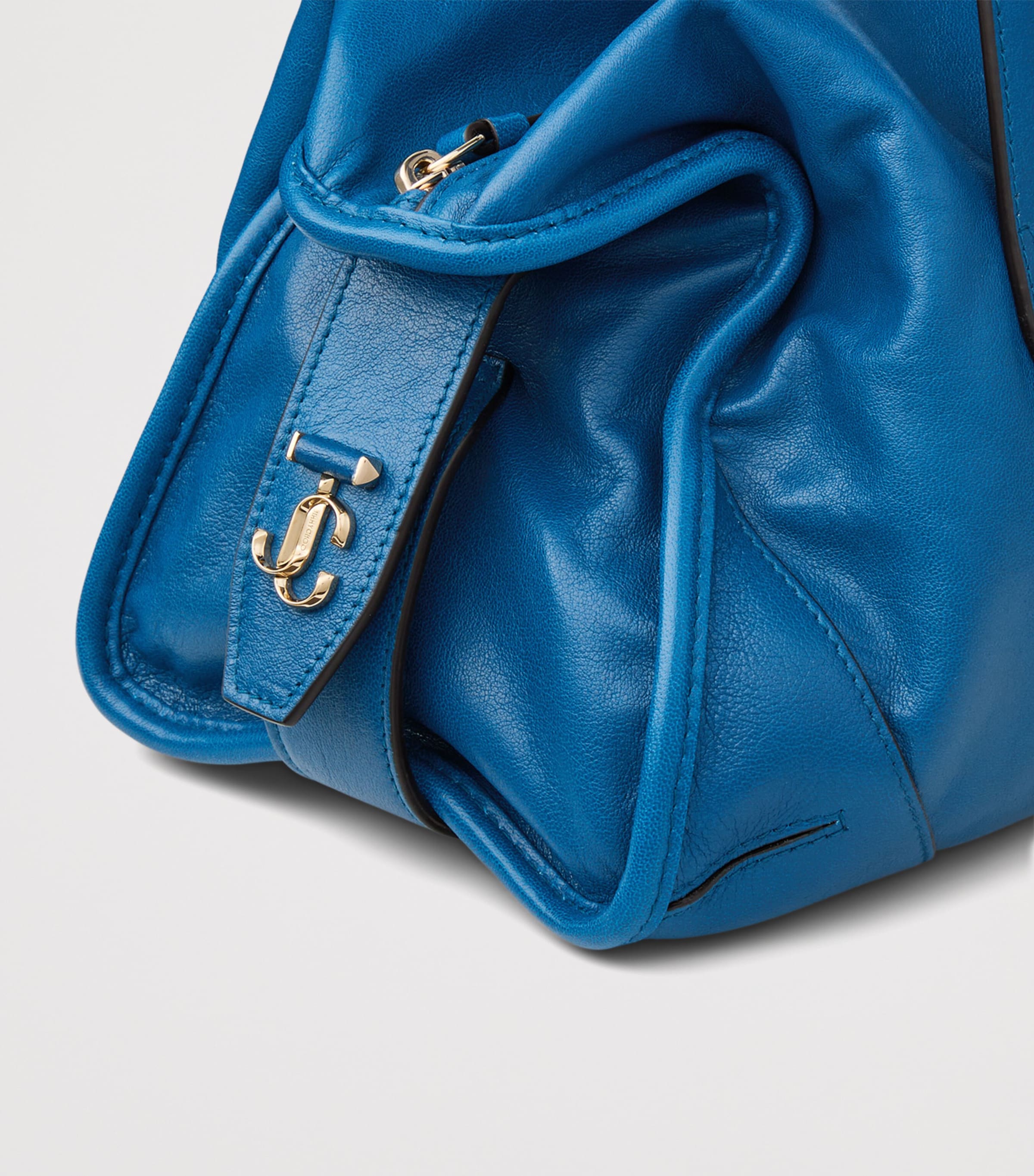 Jimmy Choo Leather Bar Holdall Bag Lagoon/shiny Gold Image 5